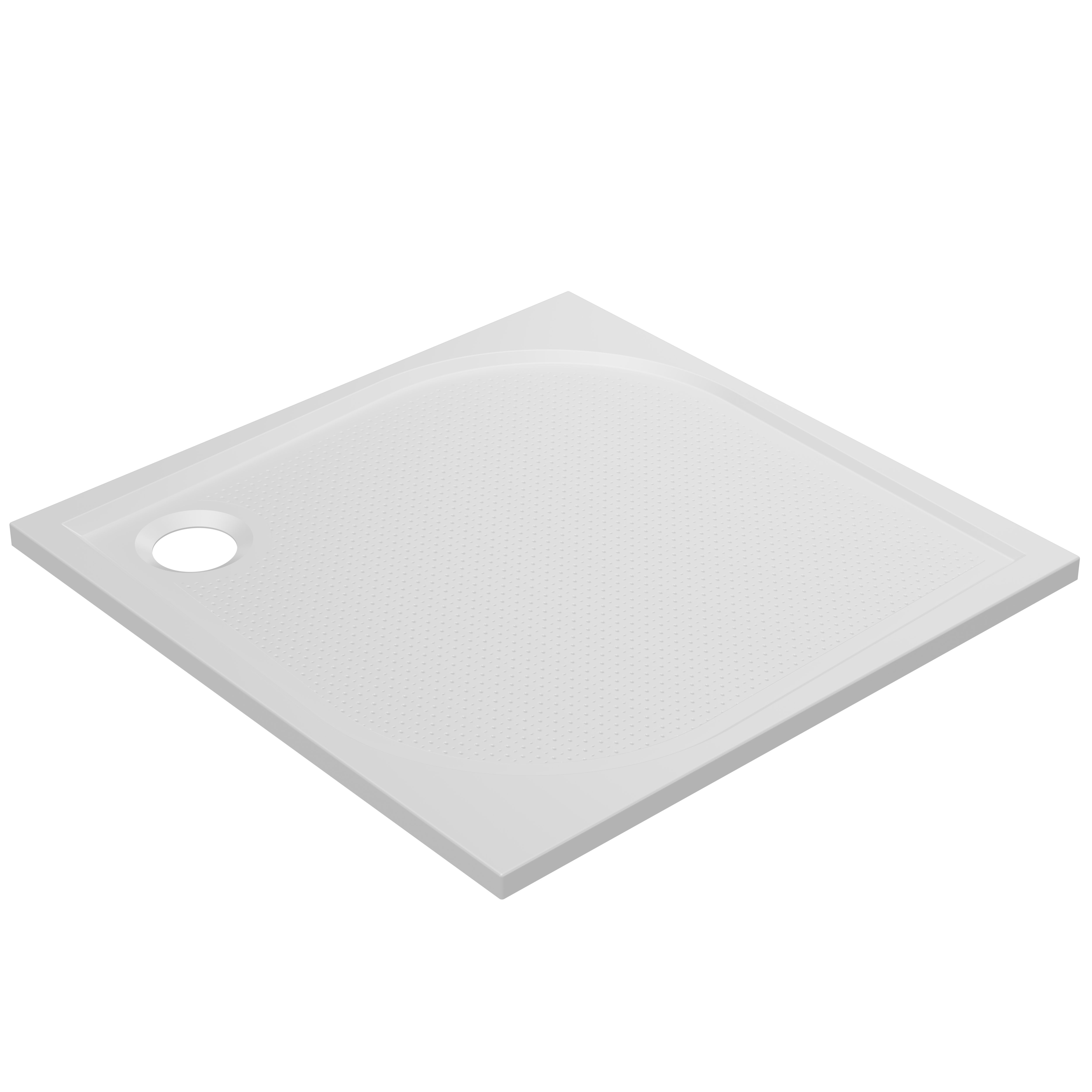 GoodHome Limski White Rectangular Left-hand drainer Shower tray (L)800mm (W)800mm (H) 27mm