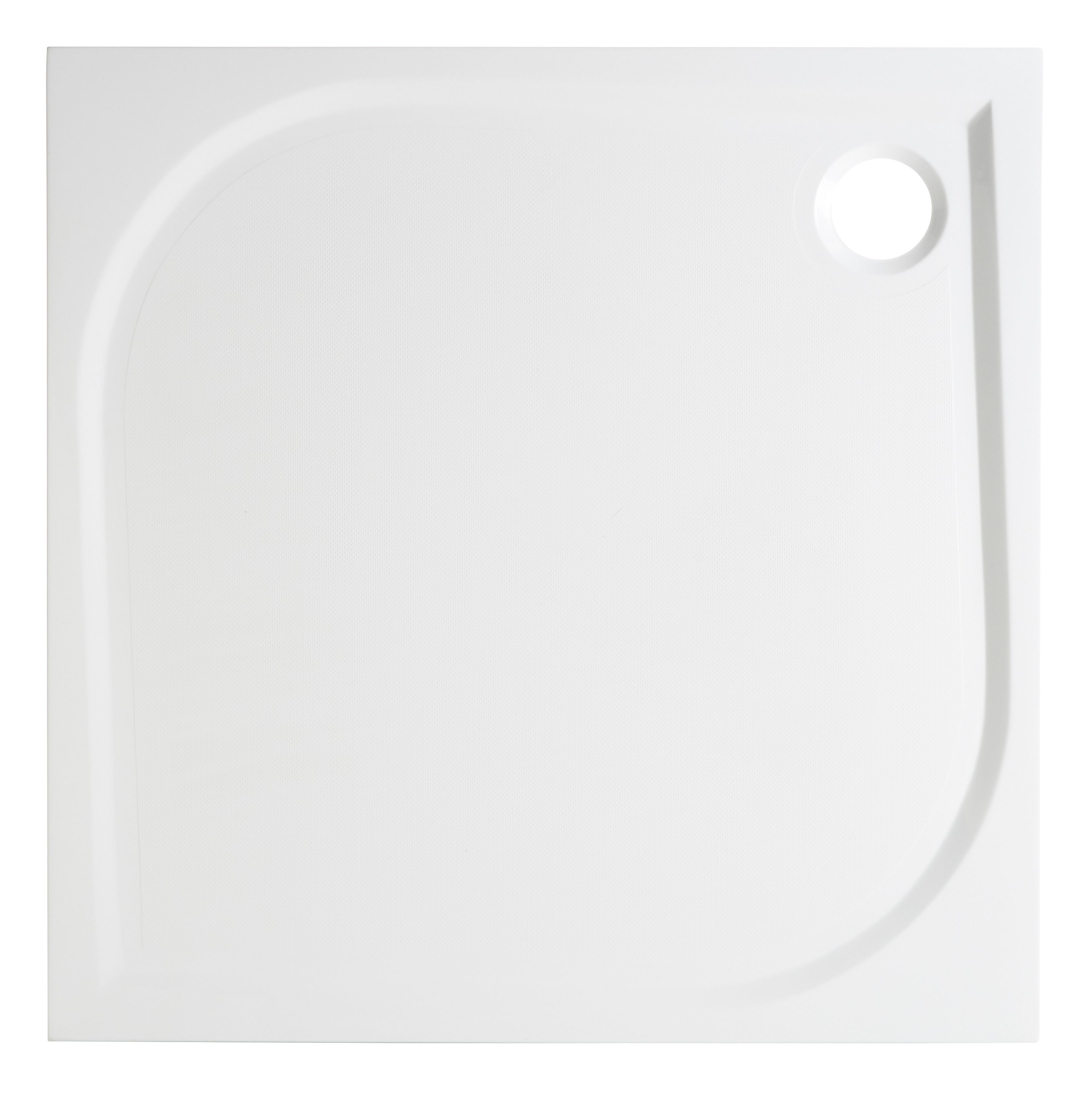 GoodHome Limski White Square Left-hand drainer Shower tray (L)760mm (W)760mm (H) 27mm