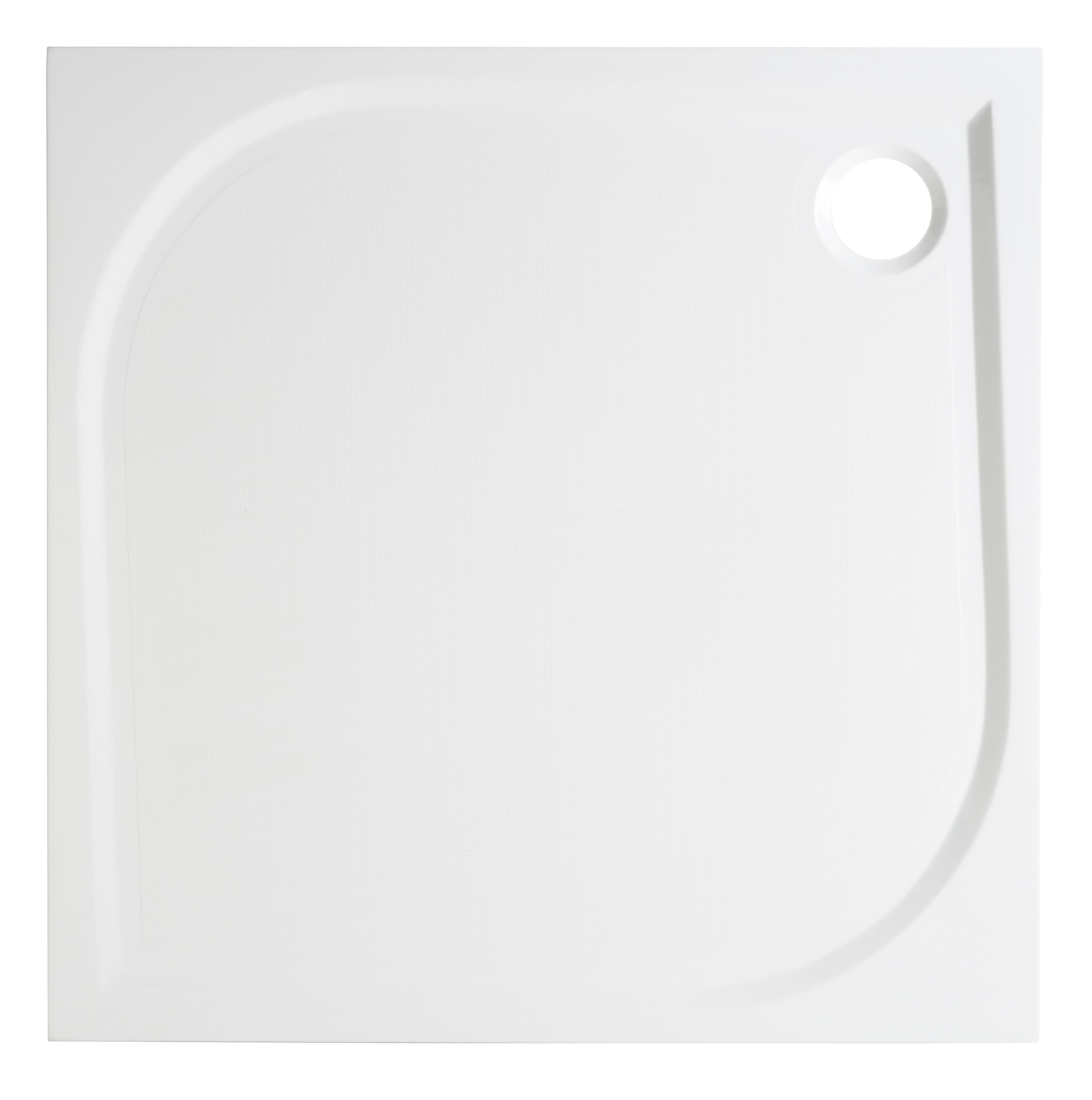 GoodHome Limski White Square Shower tray (L)800mm (W)800mm (H) 28mm