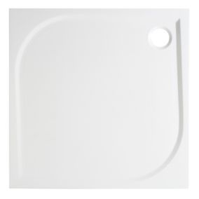 GoodHome Limski White Square Shower tray (L)900mm (W)900mm (H) 28mm