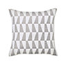 GoodHome Lindi Grey & white Geometric Indoor Cushion (L)45cm x (W)45cm