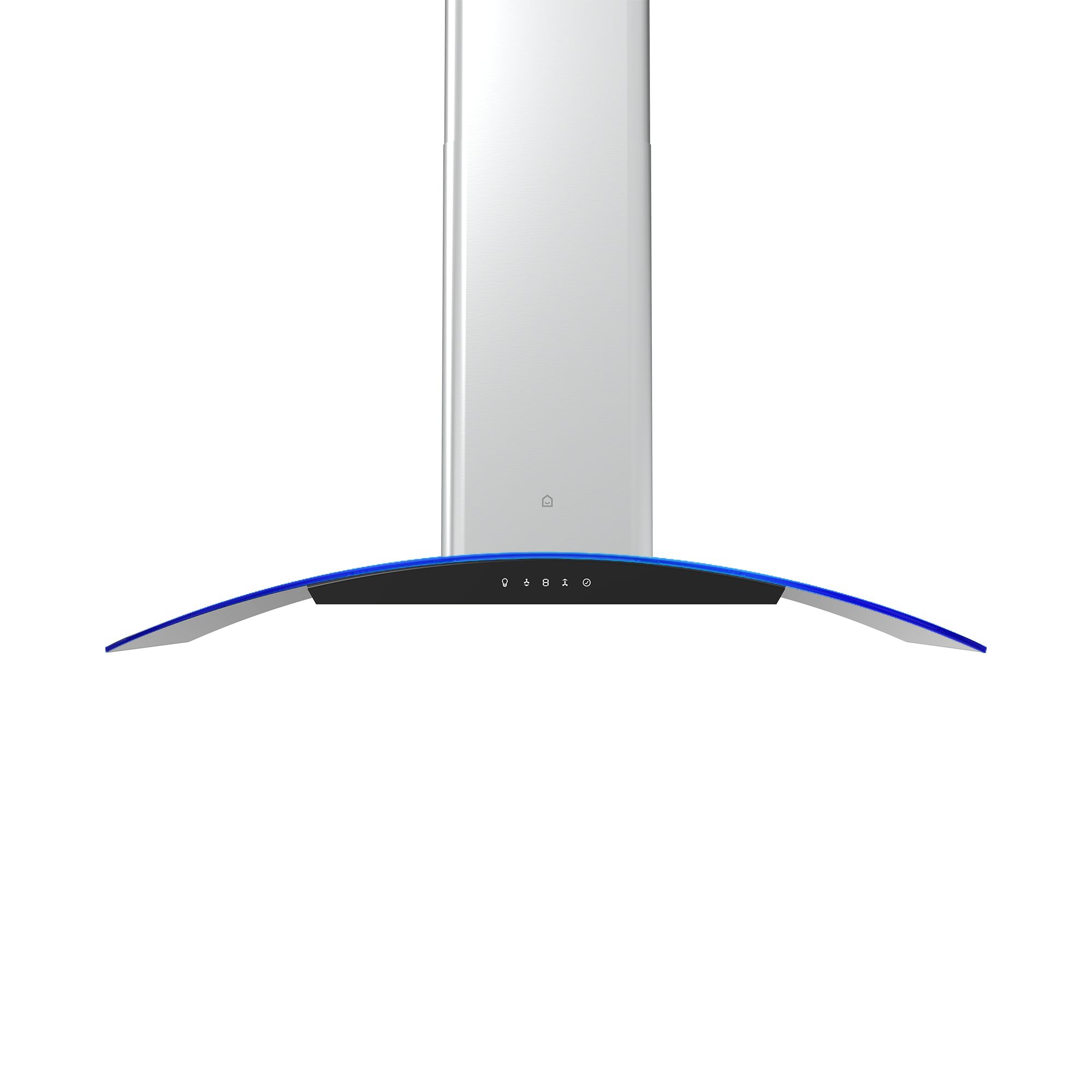 GoodHome LinkSense GHCG90LKSS Glass Curved Cooker hood (W)89.8cm - Brushed stainless steel effect