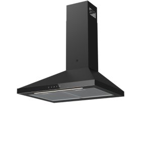 GoodHome LinkSense GHCH60LKBL Black steel & glass Chimney Cooker hood (W)59.8cm - Black