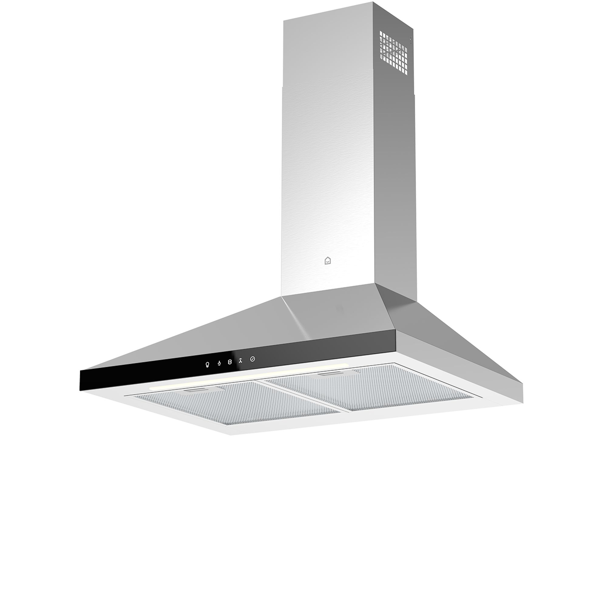 GoodHome LinkSense GHCH60LKSS Glass Chimney Cooker hood (W)59.8cm - Brushed  stainless steel effect