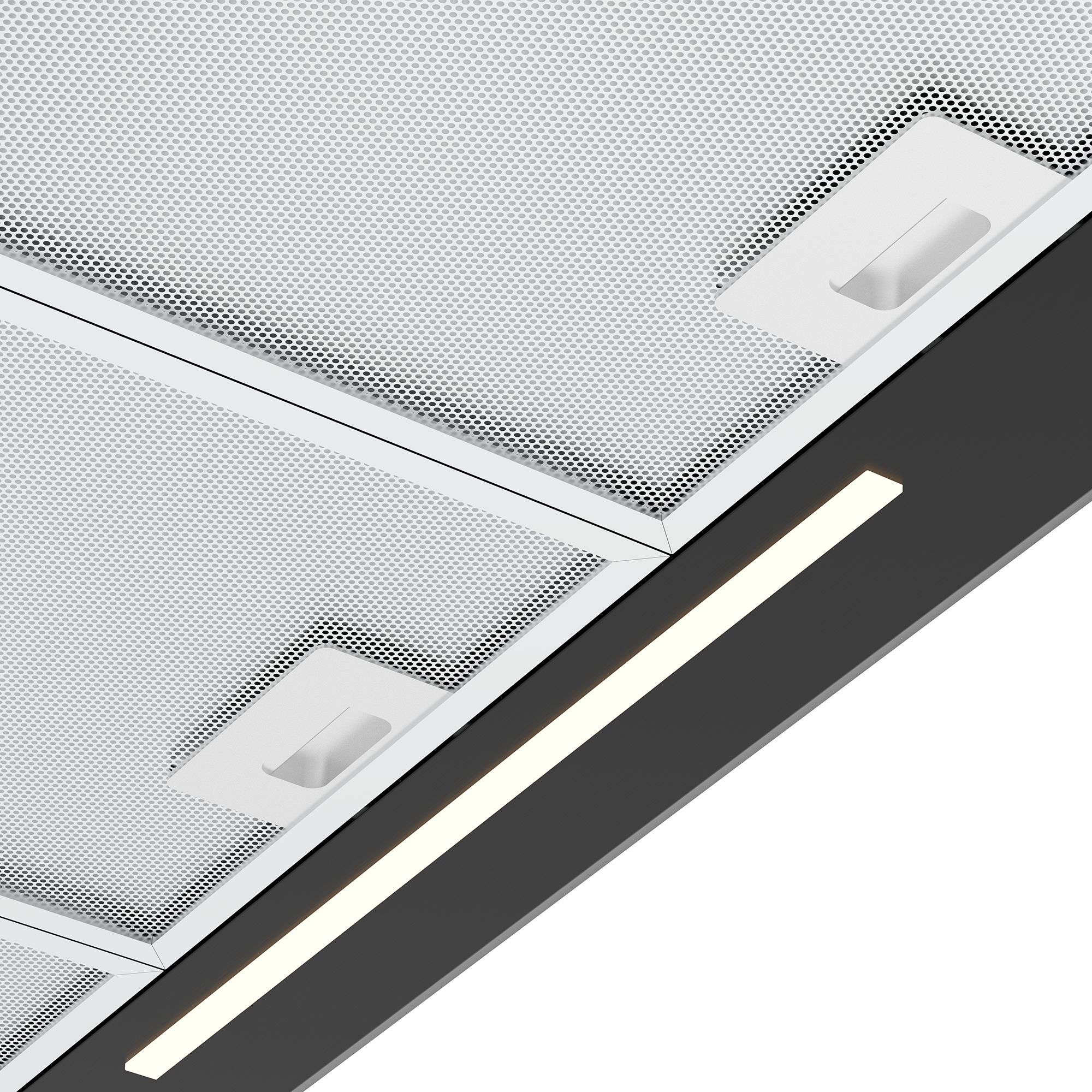 GoodHome LinkSense GHCH90LKBL Black steel & glass Chimney Cooker hood (W)89.8cm - Matt black