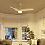 GoodHome Linto Modern White Ceiling fan light