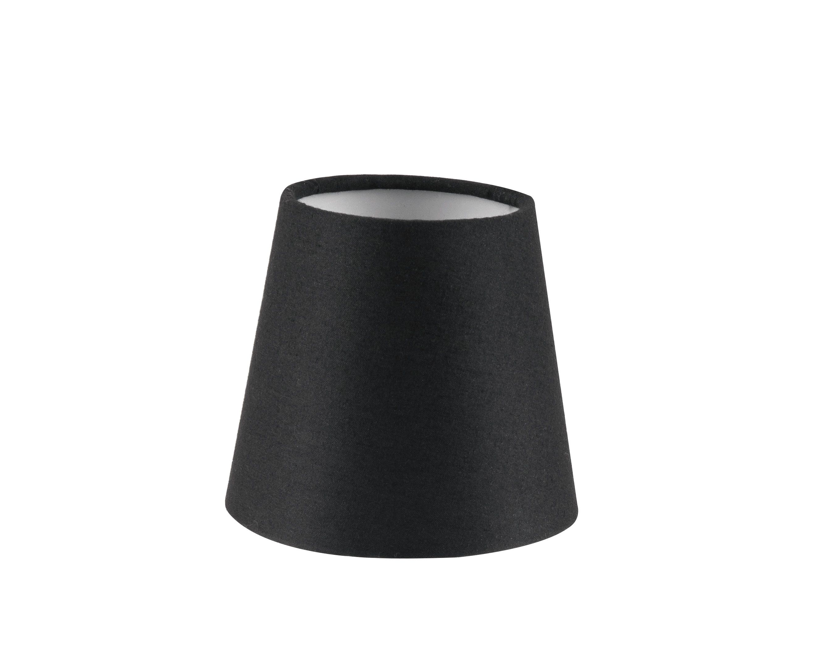 GoodHome Lokombi Charcoal Fabric dyed Conical Light shade (D)10cm