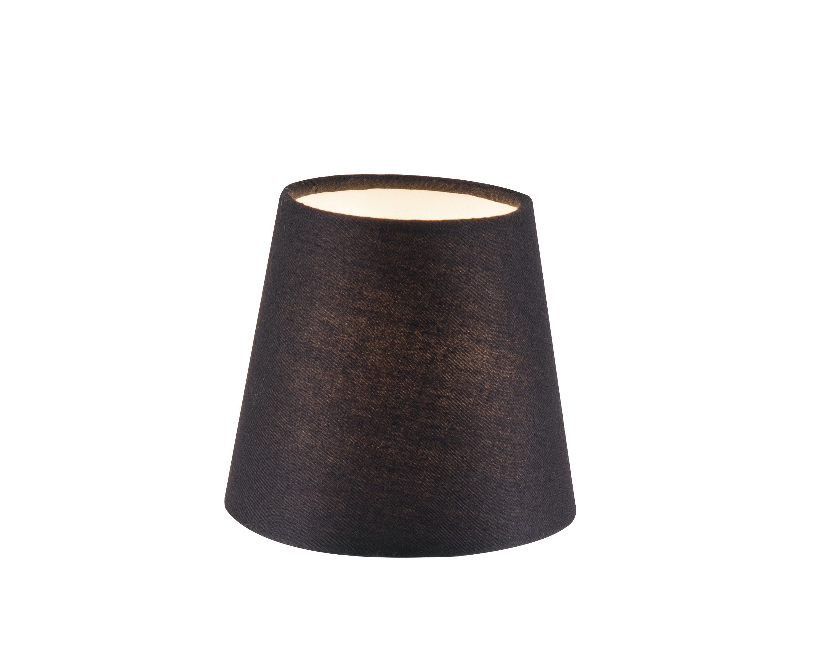 GoodHome Lokombi Charcoal Fabric dyed Conical Light shade (D)10cm