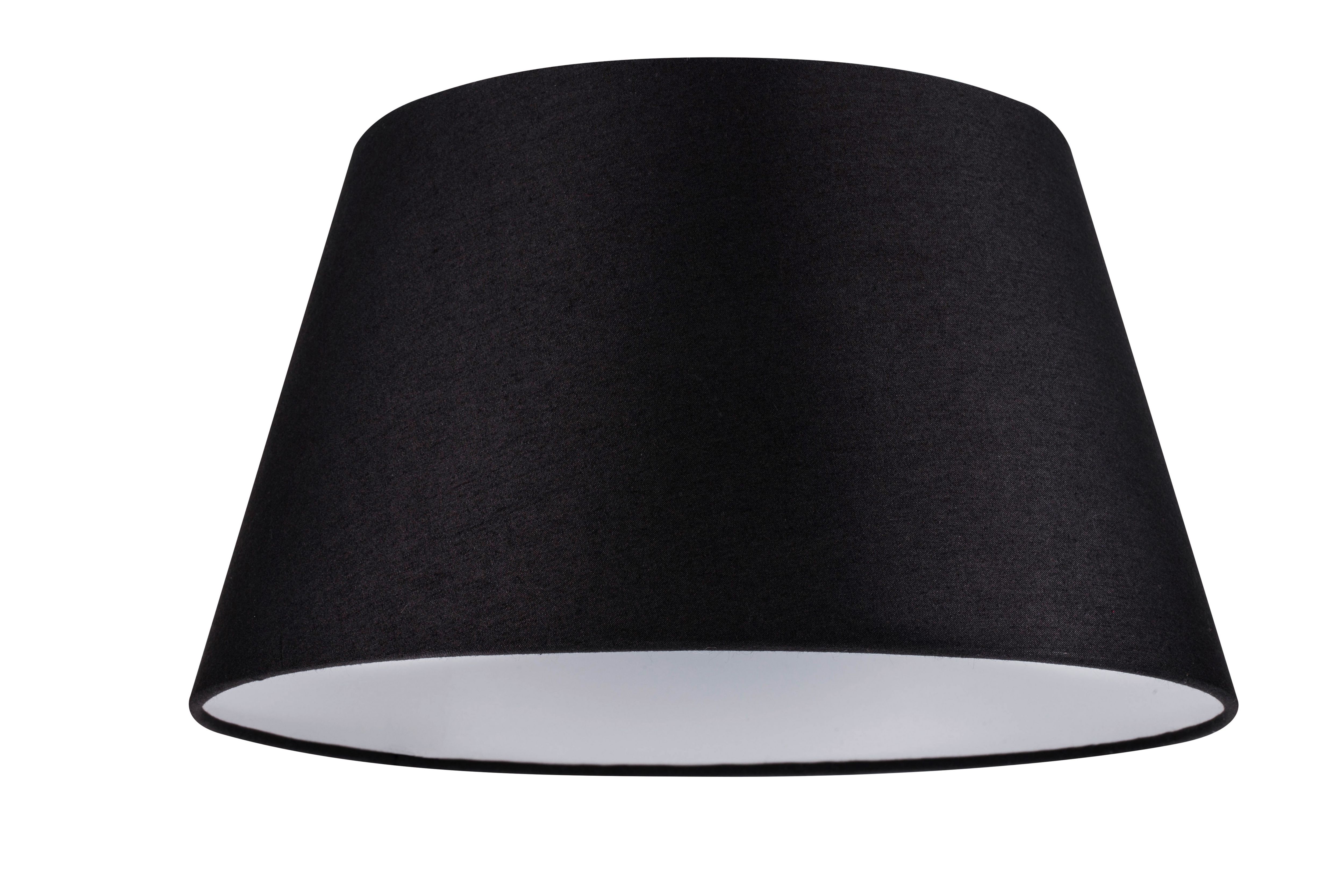 GoodHome Lokombi Charcoal Fabric dyed Conical Light shade (D)30cm