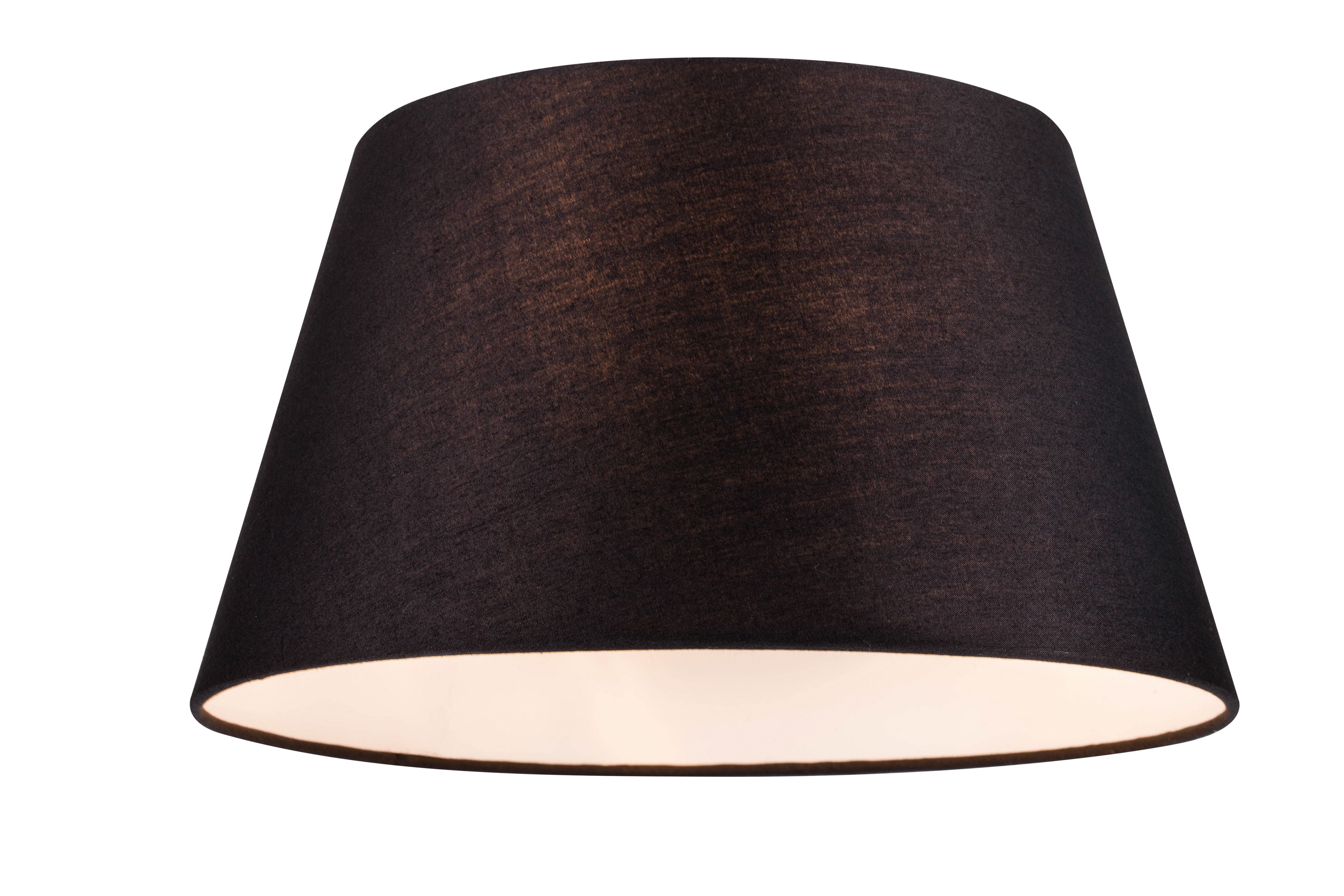 GoodHome Lokombi Charcoal Fabric dyed Conical Light shade (D)30cm