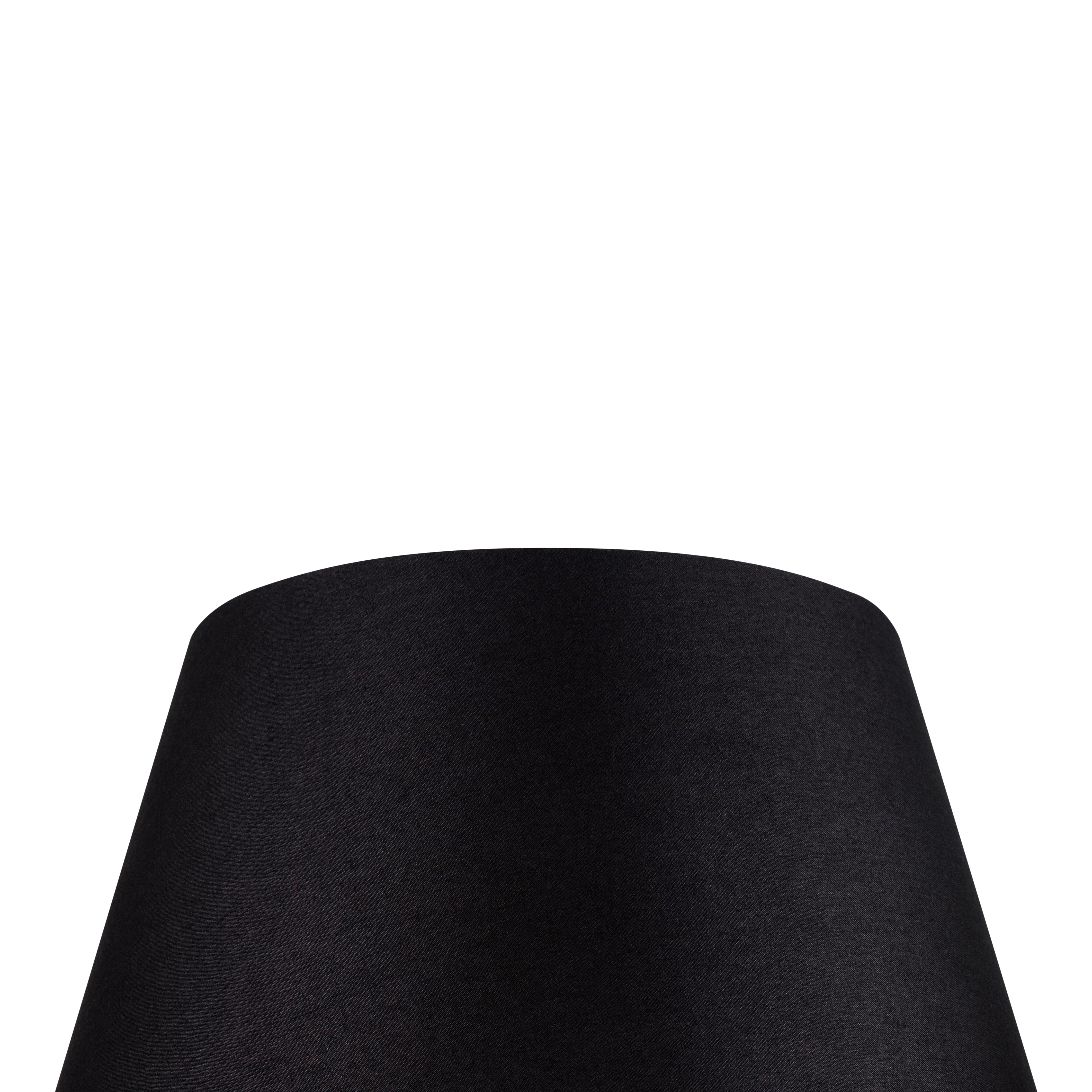 GoodHome Lokombi Charcoal Fabric dyed Conical Light shade (D)30cm