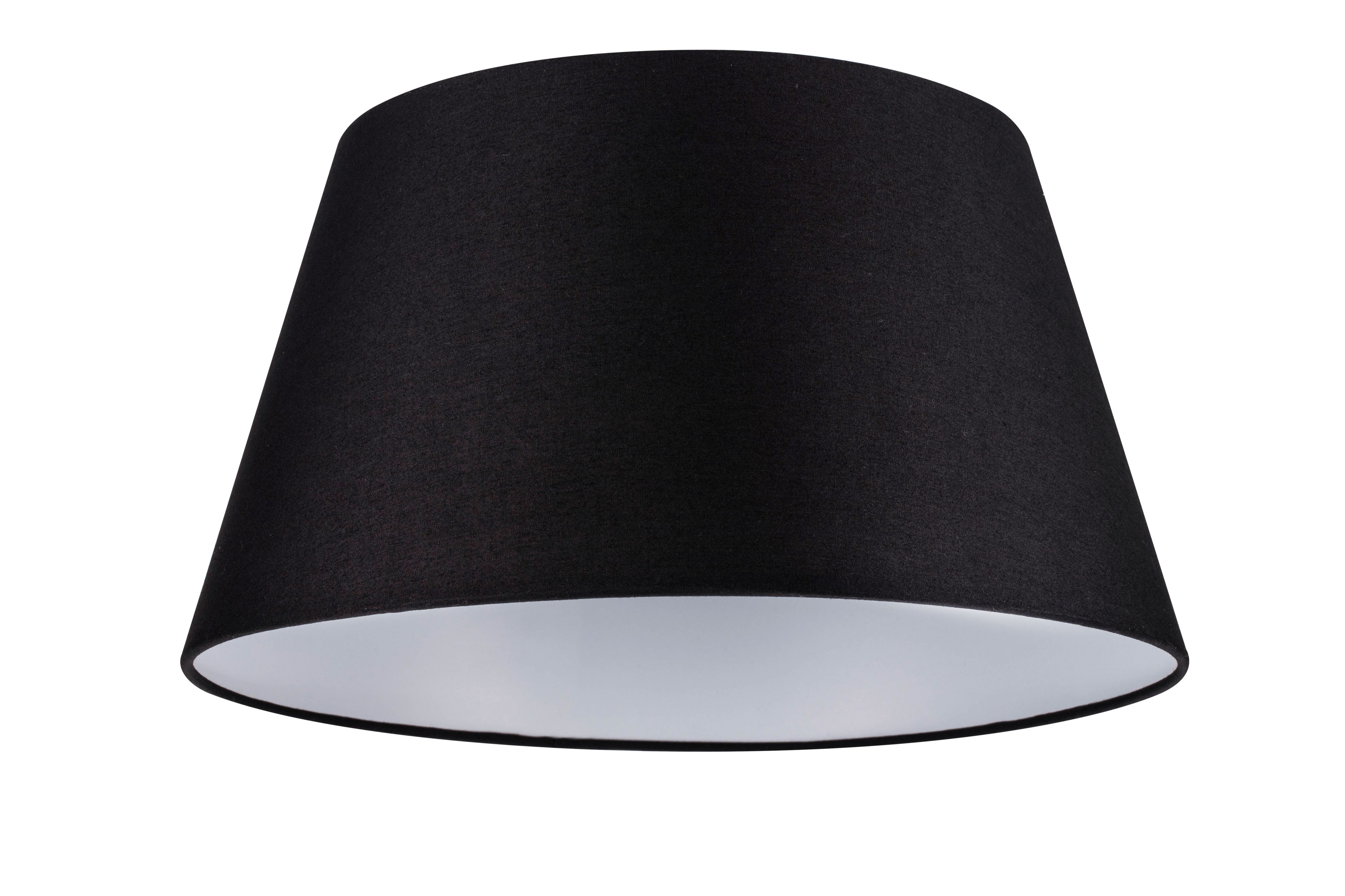 GoodHome Lokombi Charcoal Fabric dyed Conical Light shade (D)35cm