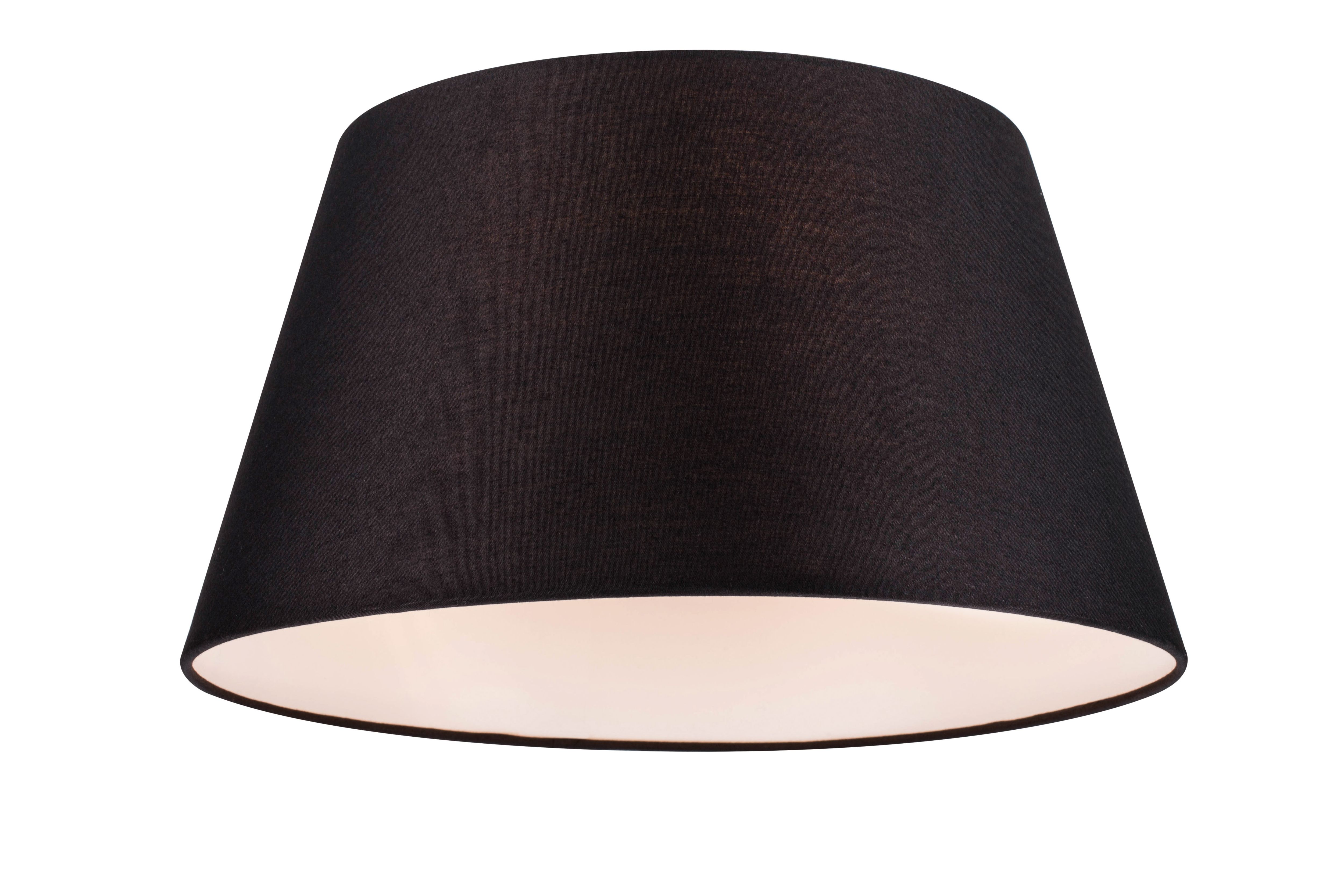 GoodHome Lokombi Charcoal Fabric dyed Conical Light shade (D)35cm
