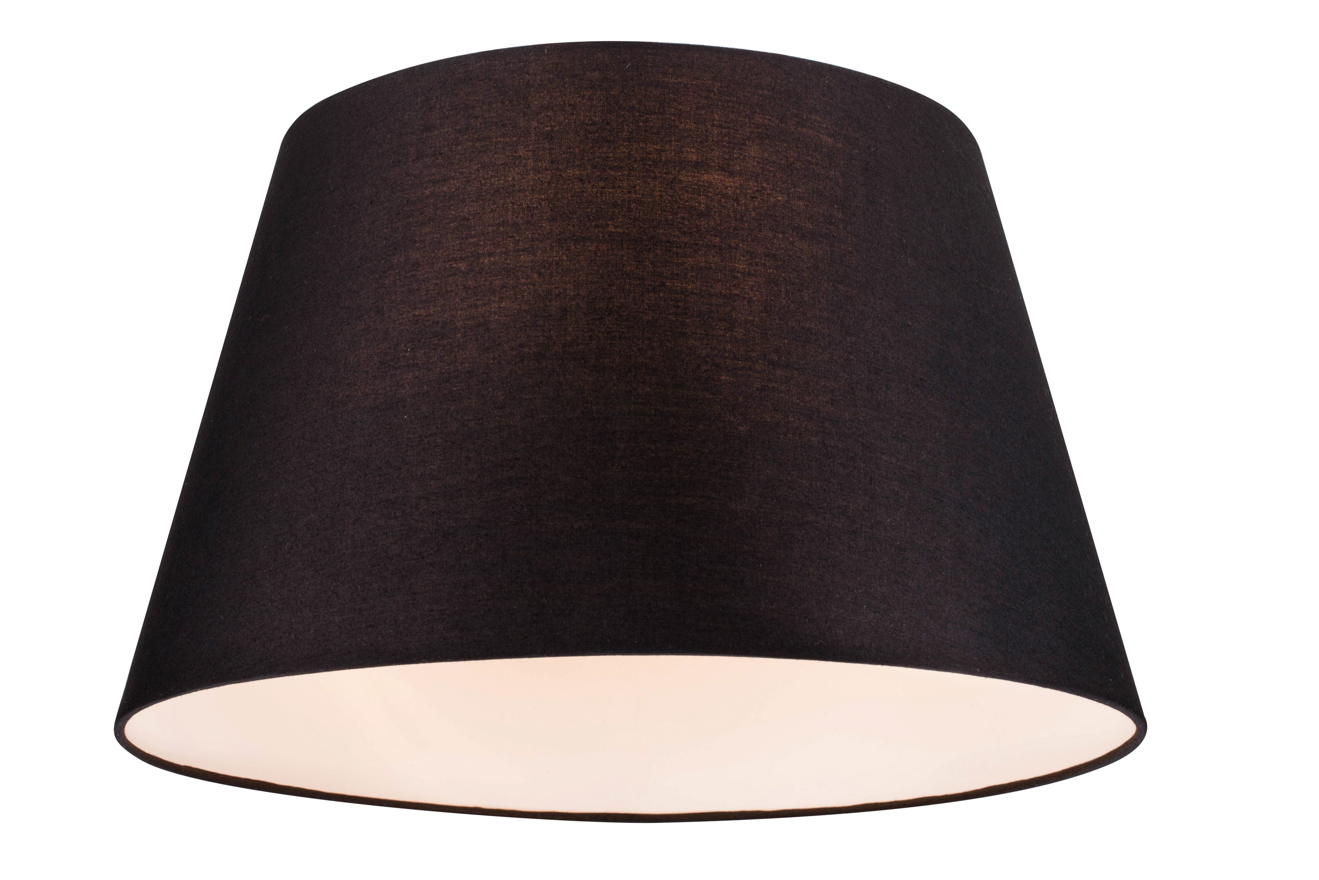 GoodHome Lokombi Charcoal Fabric dyed Conical Light shade (D)40cm