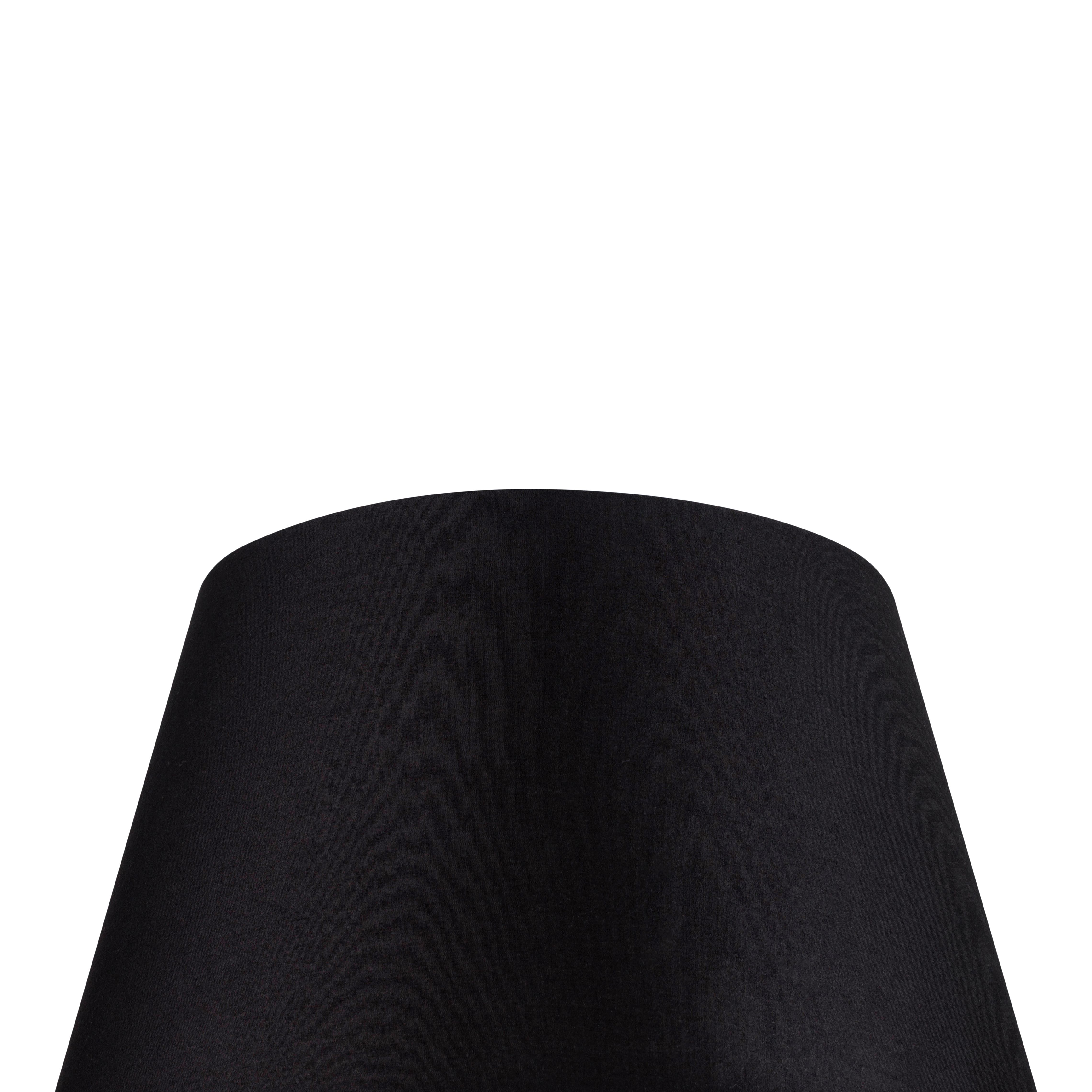GoodHome Lokombi Charcoal Fabric dyed Conical Light shade (D)40cm
