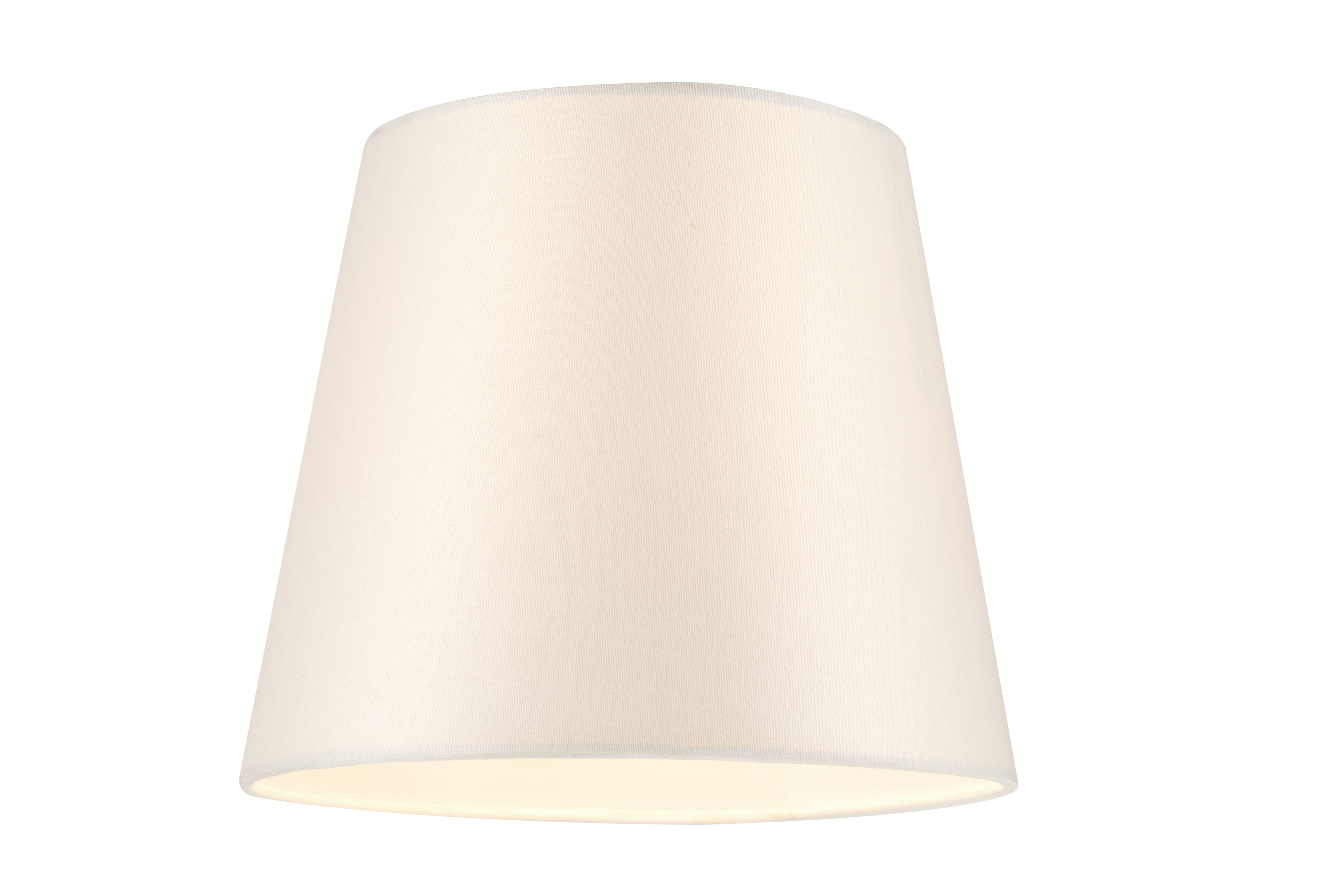 GoodHome Lokombi Cream Fabric dyed Conical Light shade (D)20cm