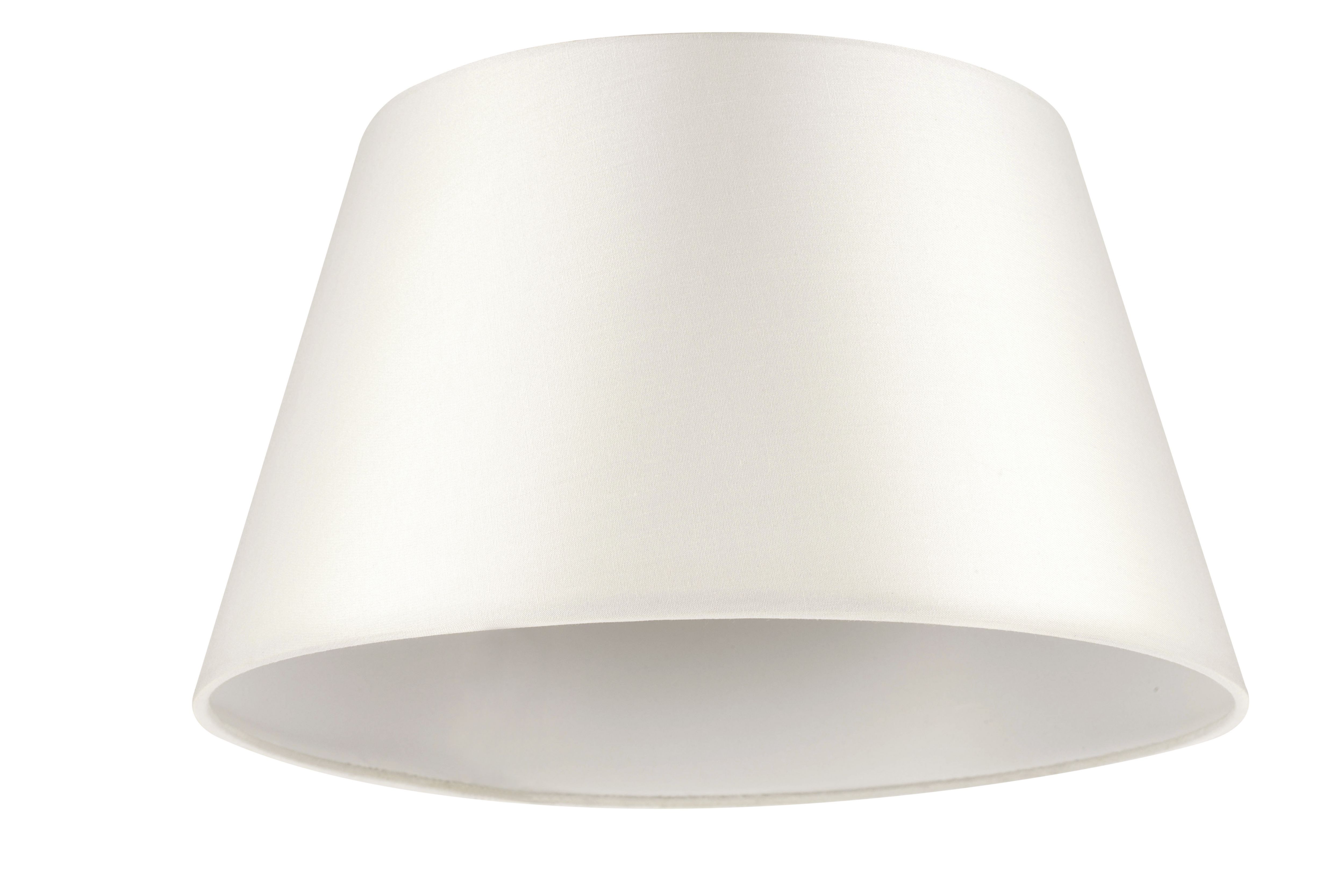 GoodHome Lokombi Cream Fabric dyed Conical Light shade (D)30cm