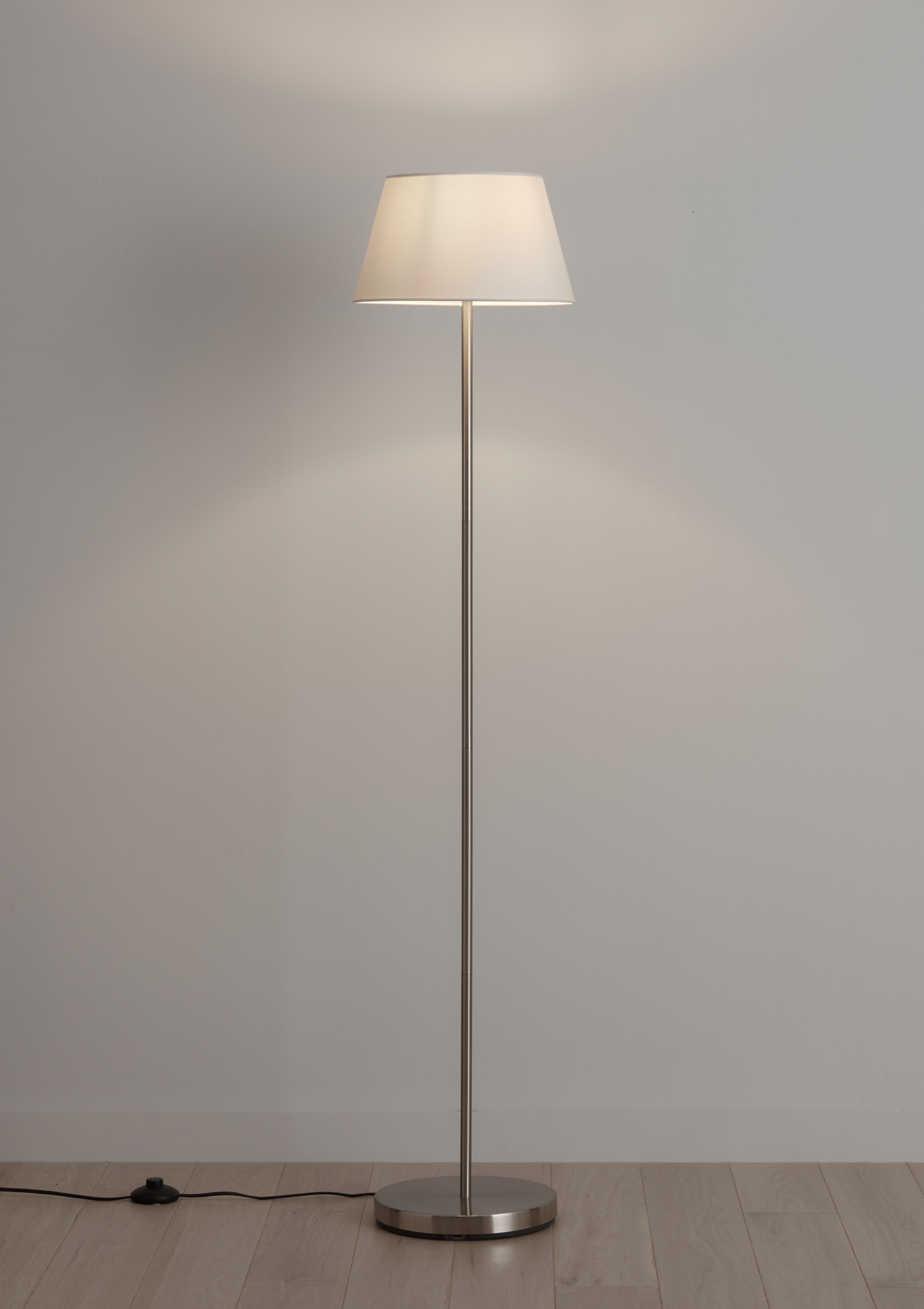 GoodHome Lokombi Cream Fabric dyed Conical Light shade (D)30cm