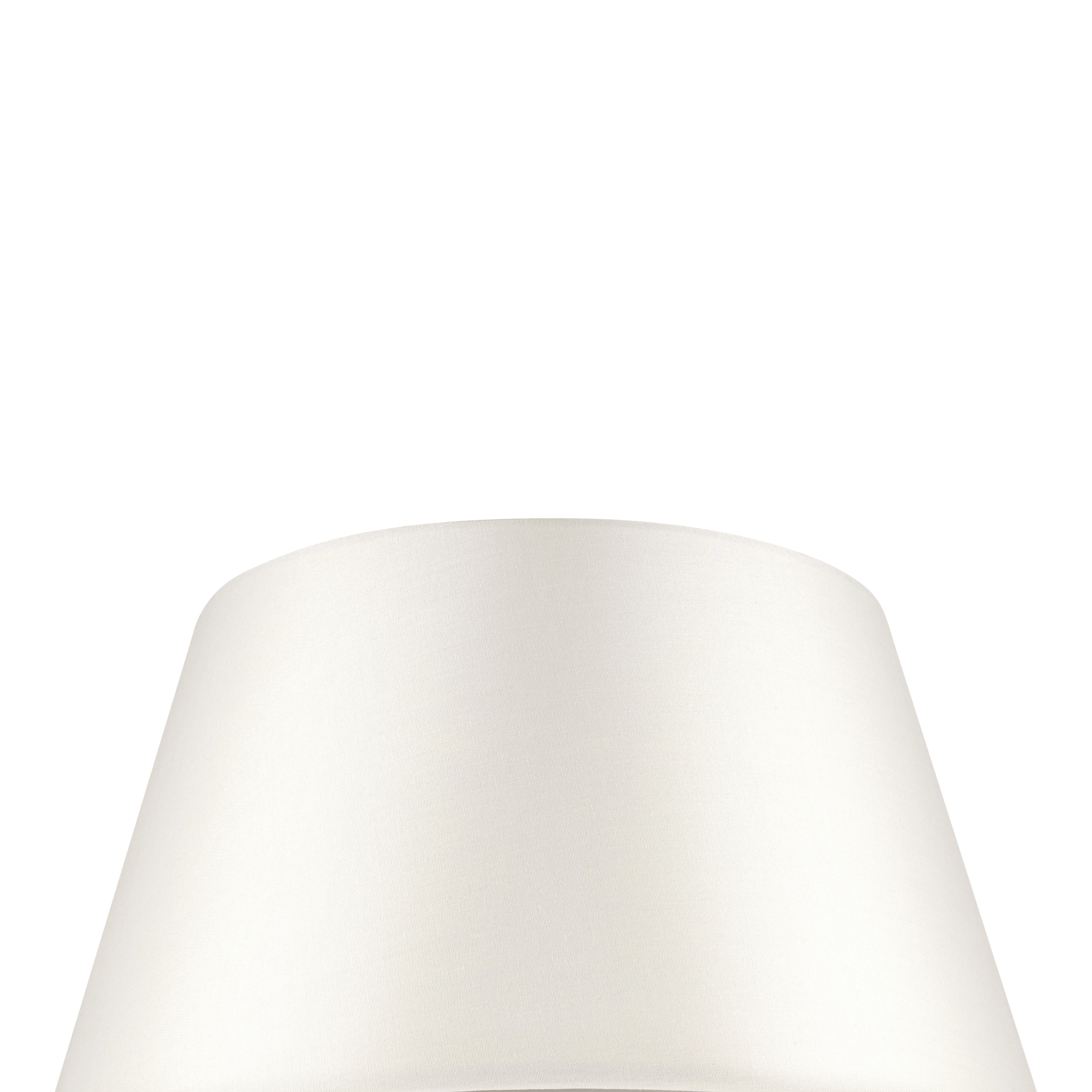 GoodHome Lokombi Cream Fabric dyed Conical Light shade (D)30cm