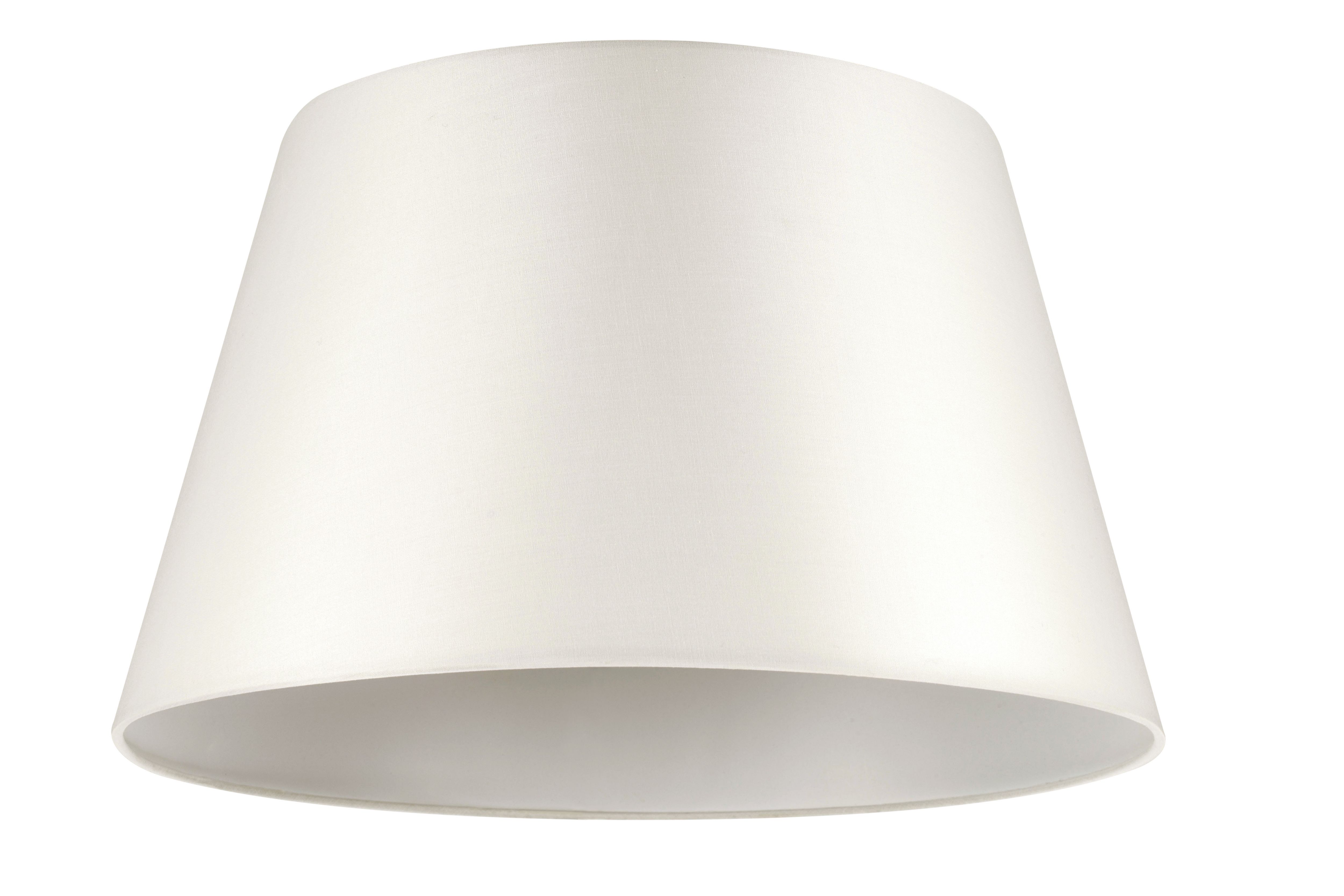 GoodHome Lokombi Cream Fabric dyed Conical Light shade (D)40cm