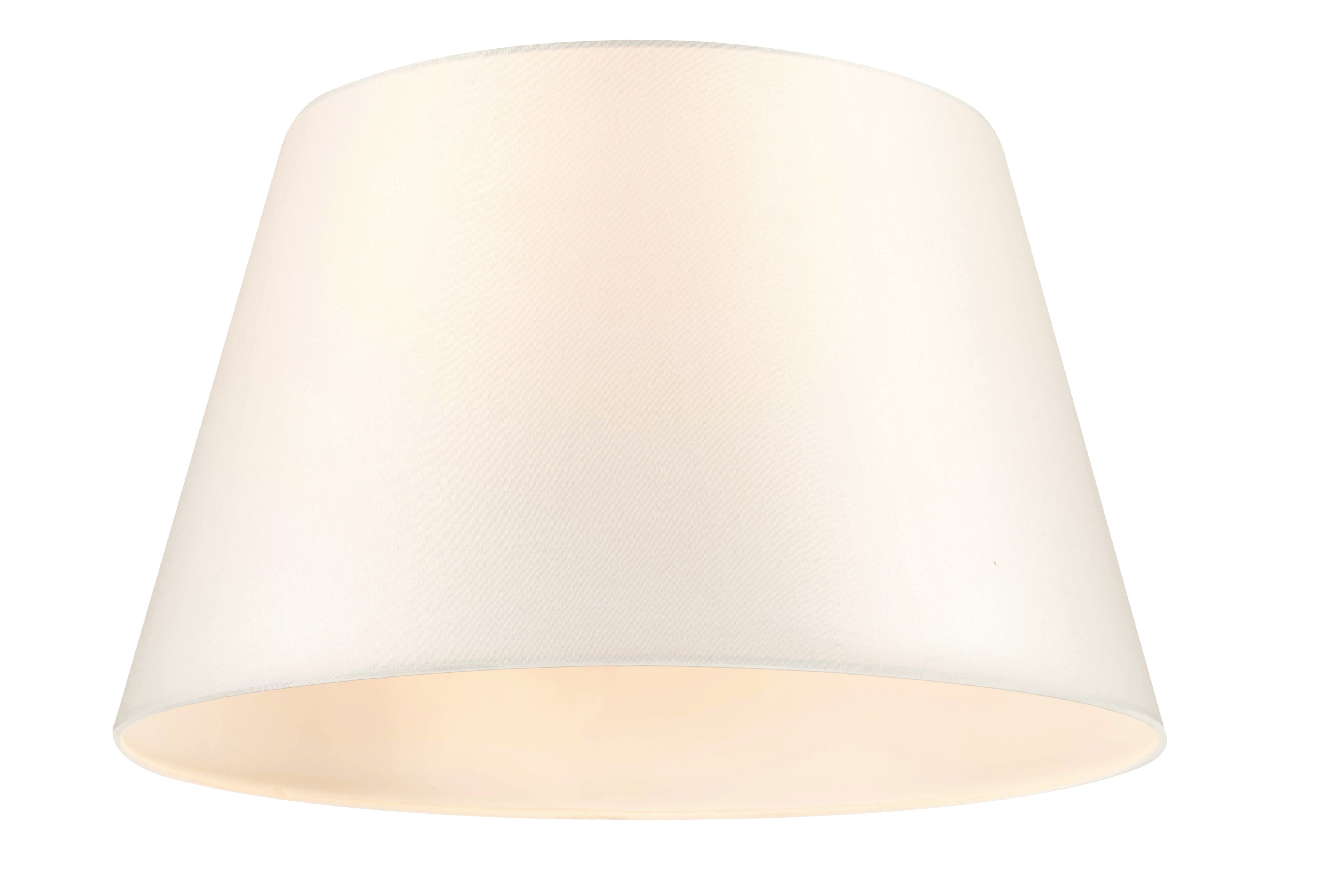GoodHome Lokombi Cream Fabric dyed Conical Light shade (D)40cm