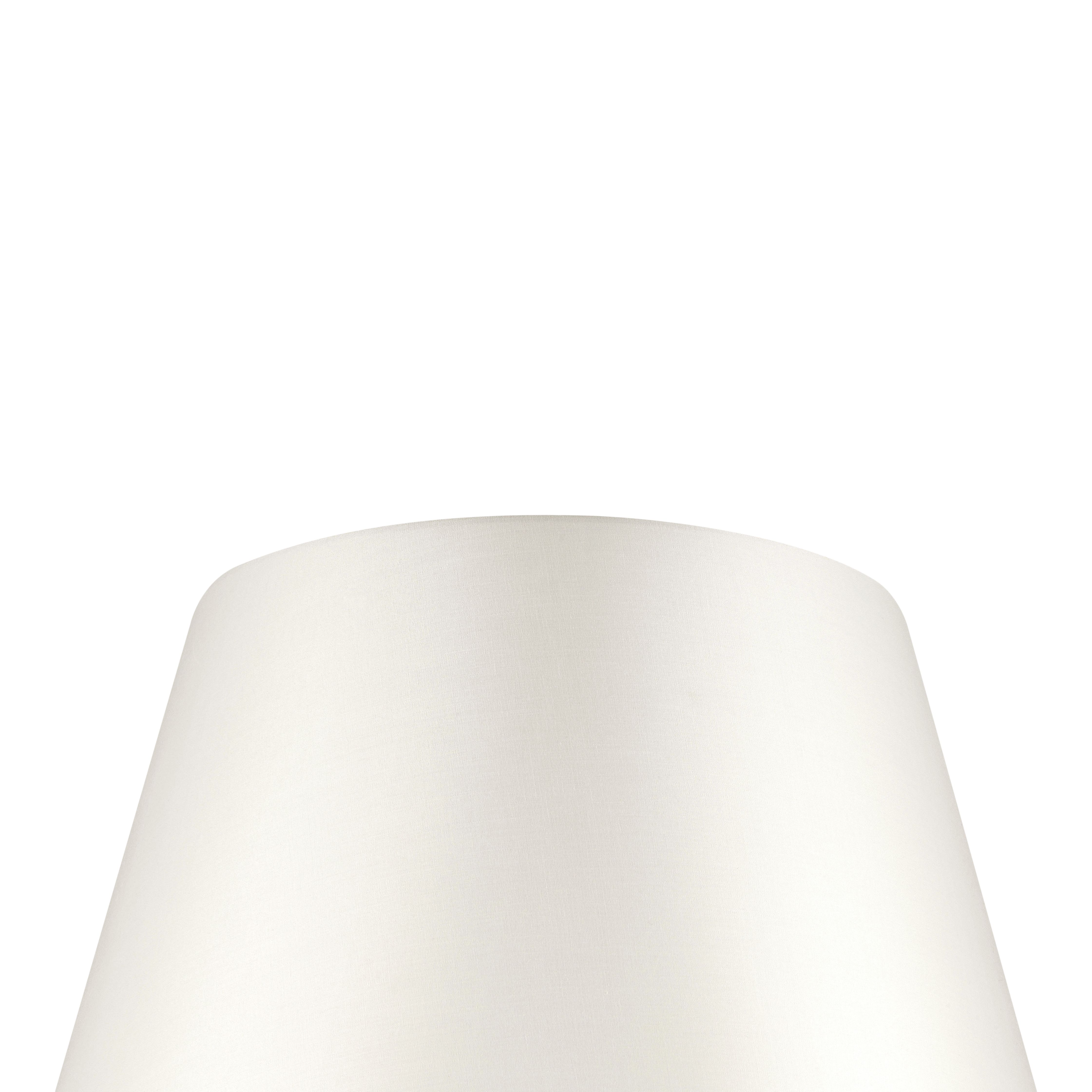 GoodHome Lokombi Cream Fabric dyed Conical Light shade (D)40cm