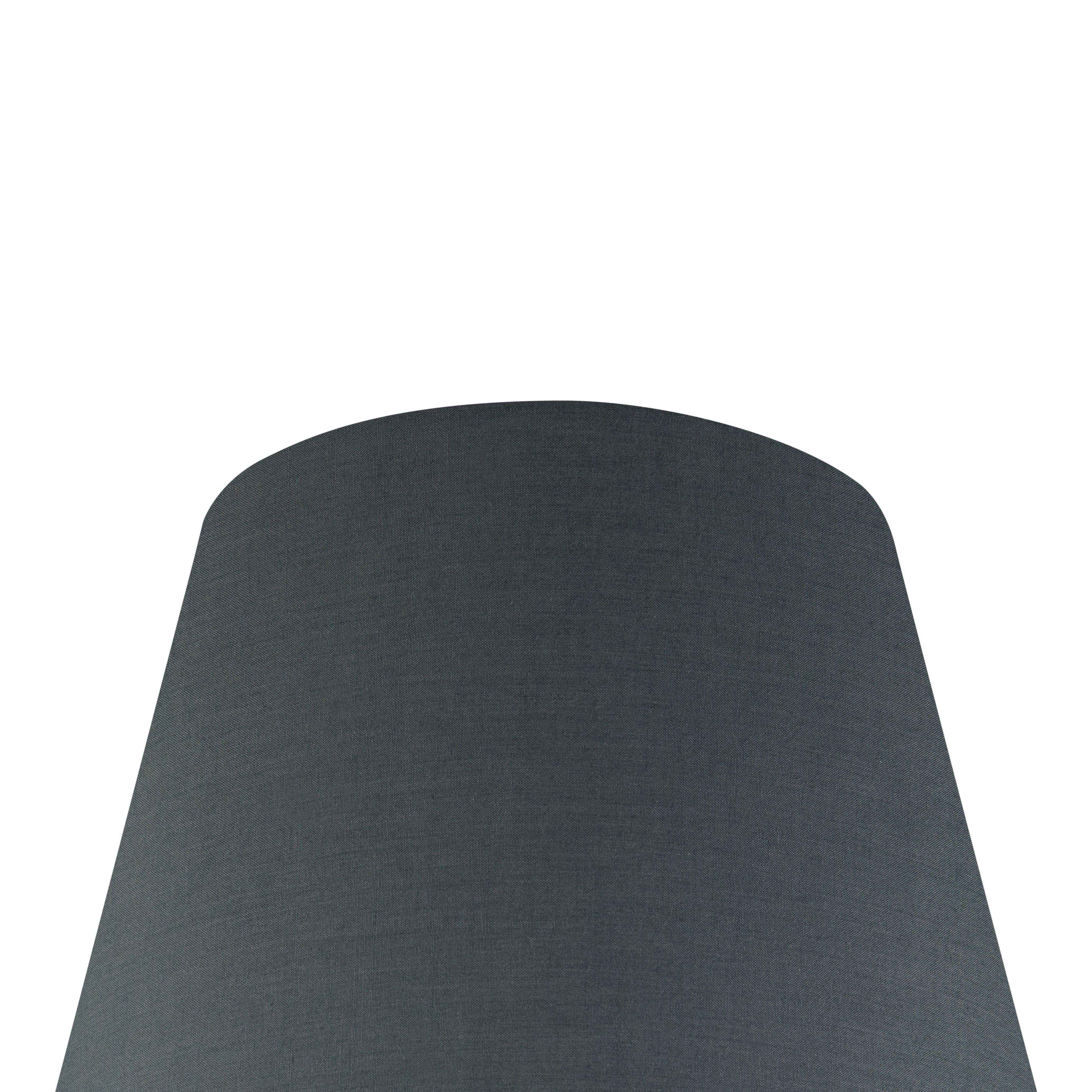 GoodHome Lokombi Dark grey Fabric dyed Conical Light shade (D)20cm