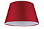 GoodHome Lokombi Dark red Fabric dyed Light shade (D)40cm