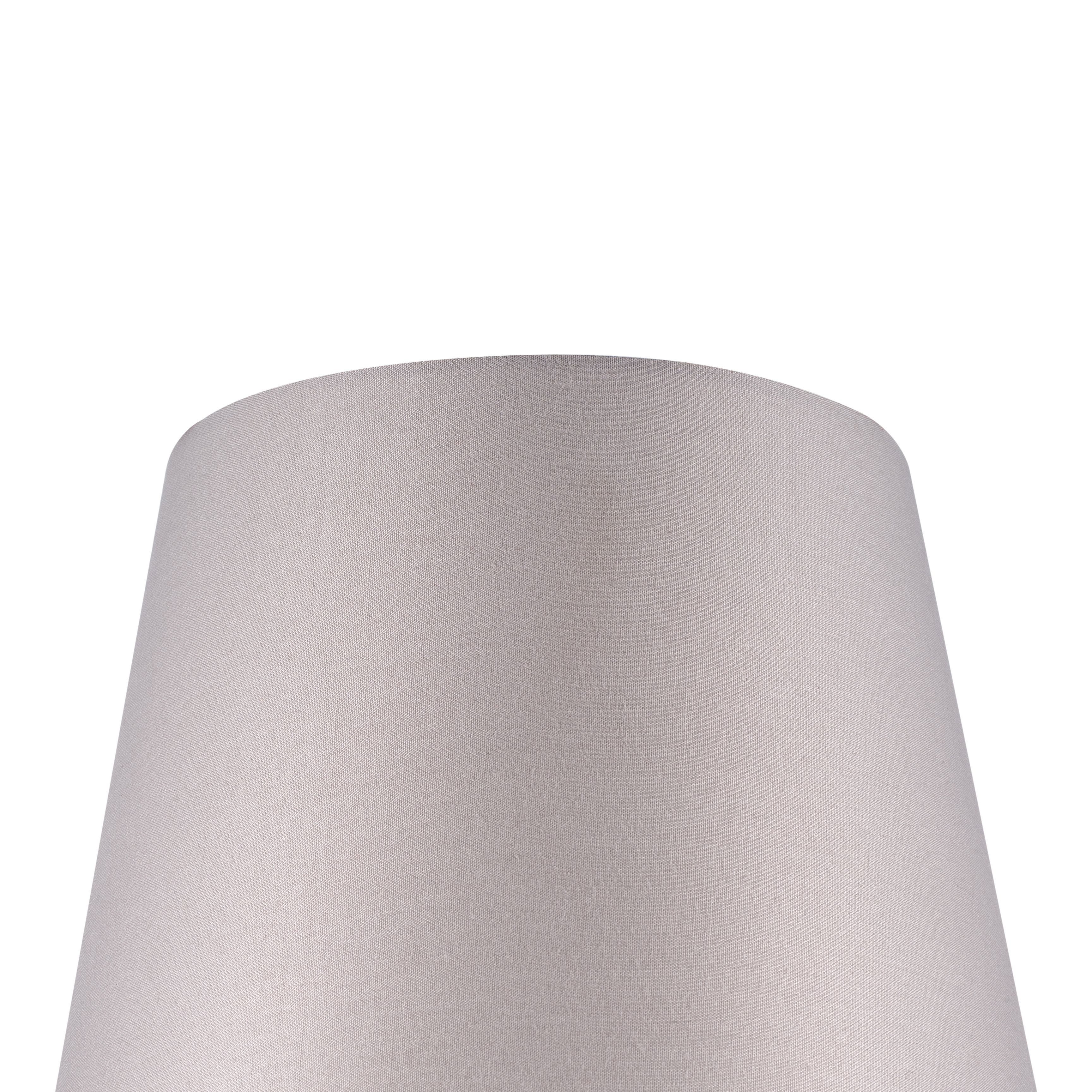 GoodHome Lokombi Light grey Fabric dyed Conical Light shade (D)20cm
