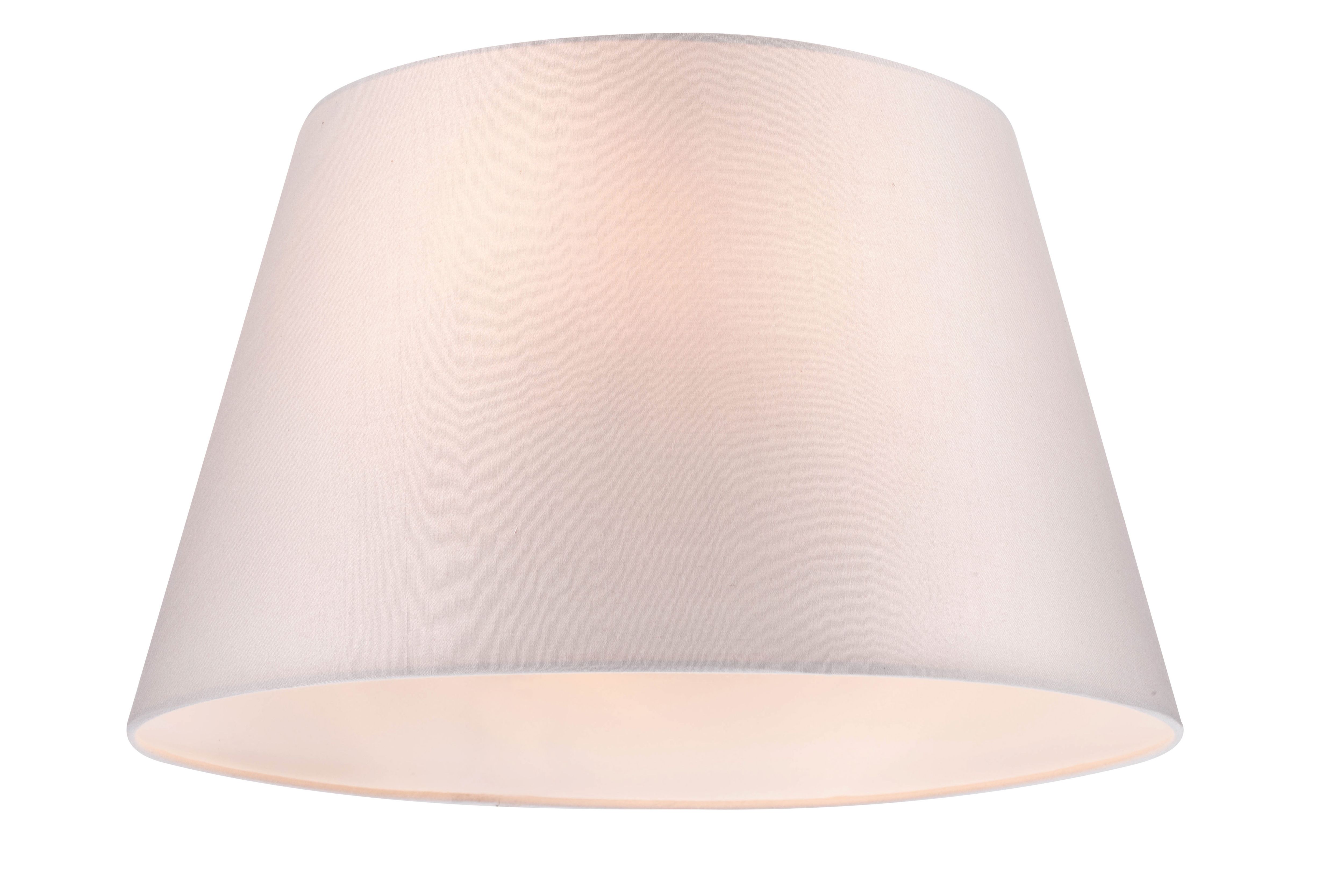 GoodHome Lokombi Light grey Fabric dyed Conical Light shade (D)40cm
