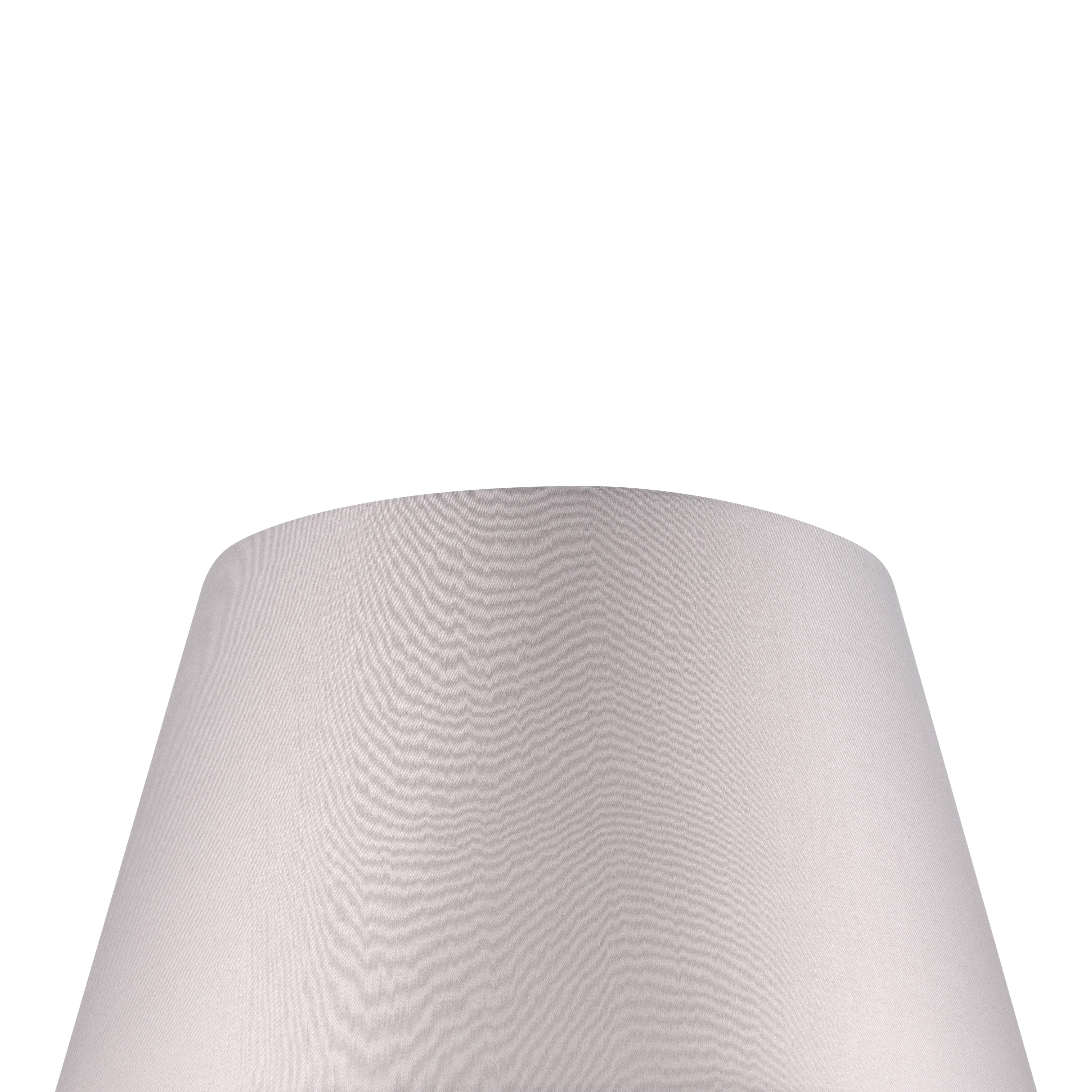 GoodHome Lokombi Light grey Fabric dyed Conical Light shade (D)40cm