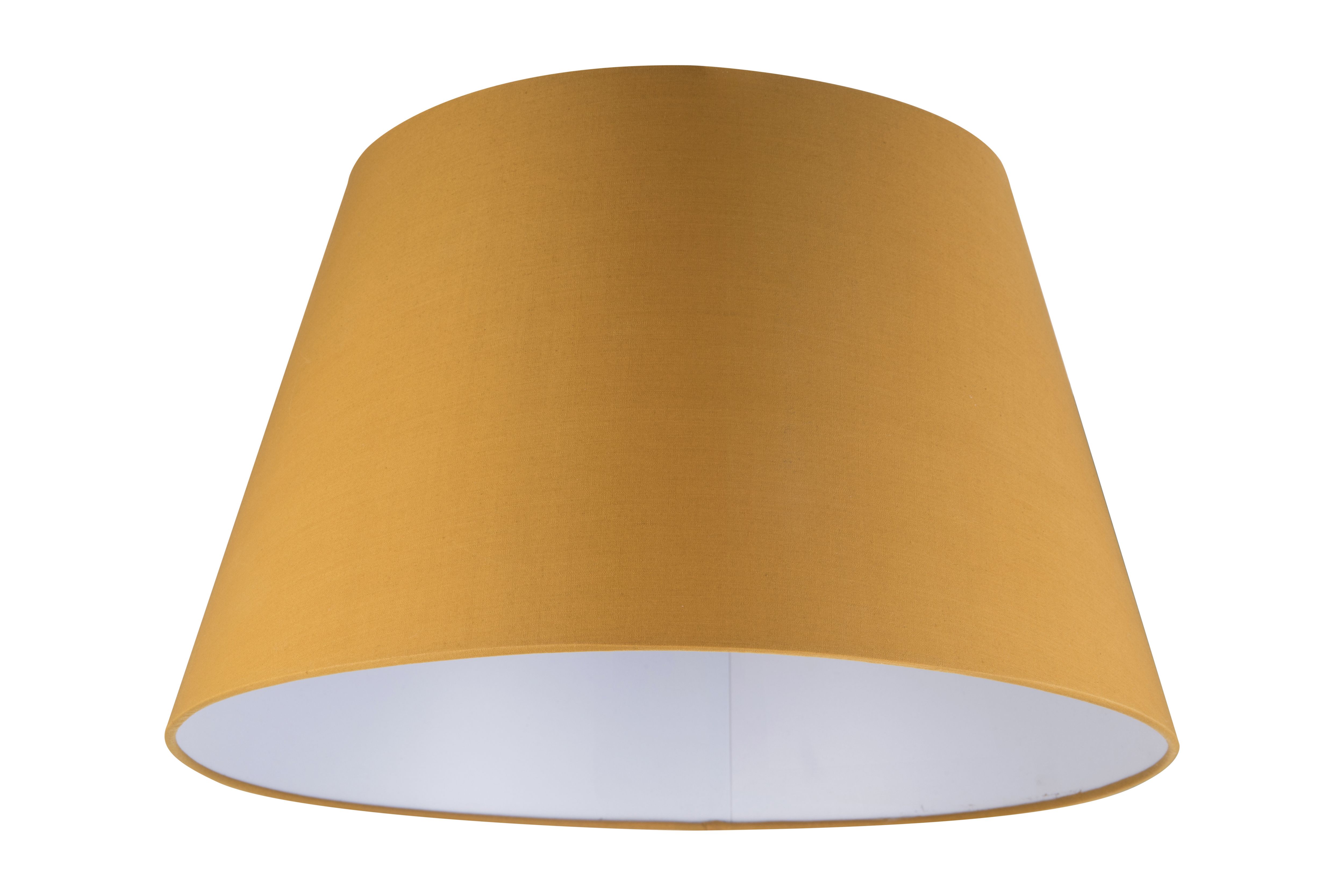 GoodHome Lokombi Mustard yellow Fabric dyed Conical Light shade (D)40cm