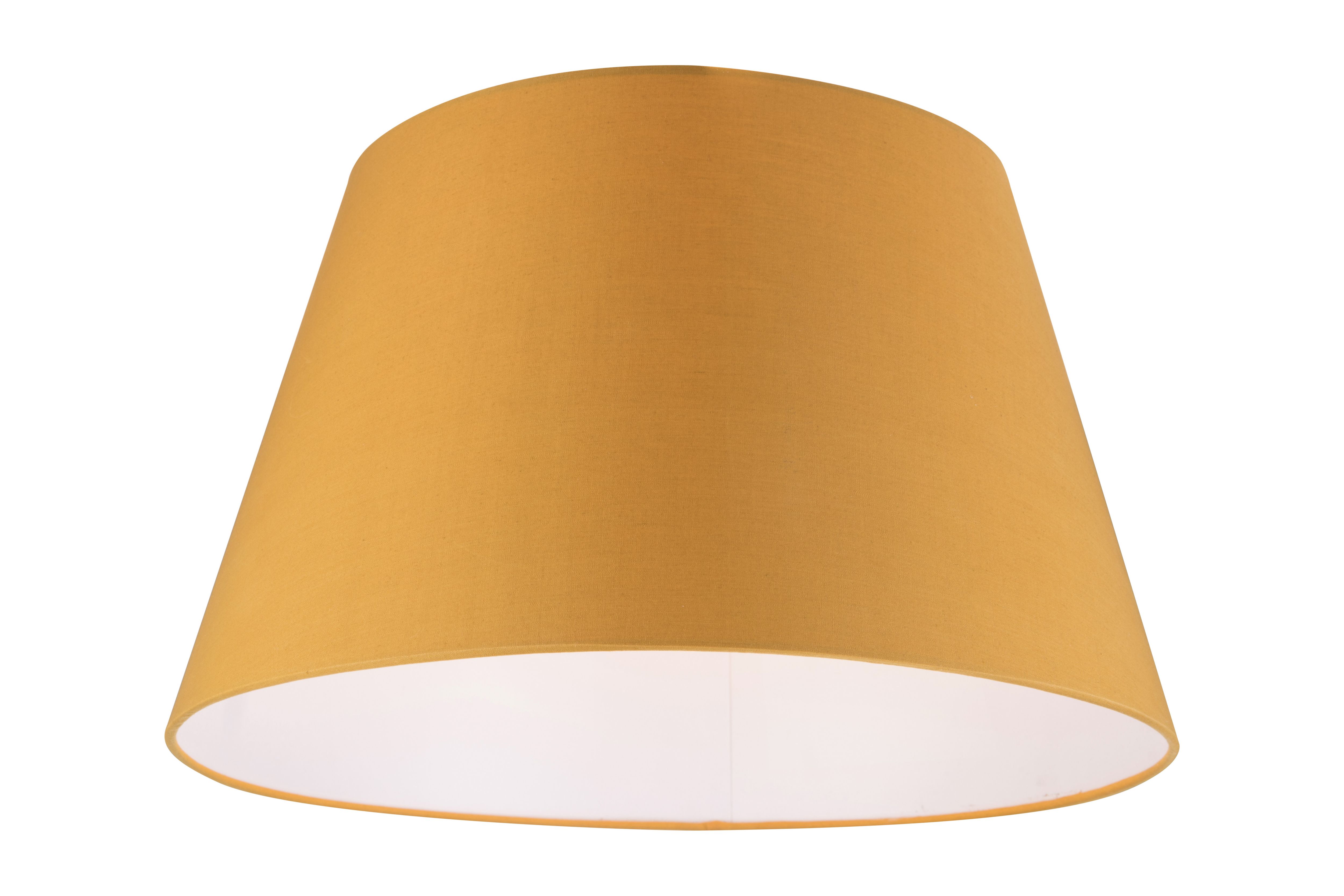 GoodHome Lokombi Mustard yellow Fabric dyed Conical Light shade (D)40cm