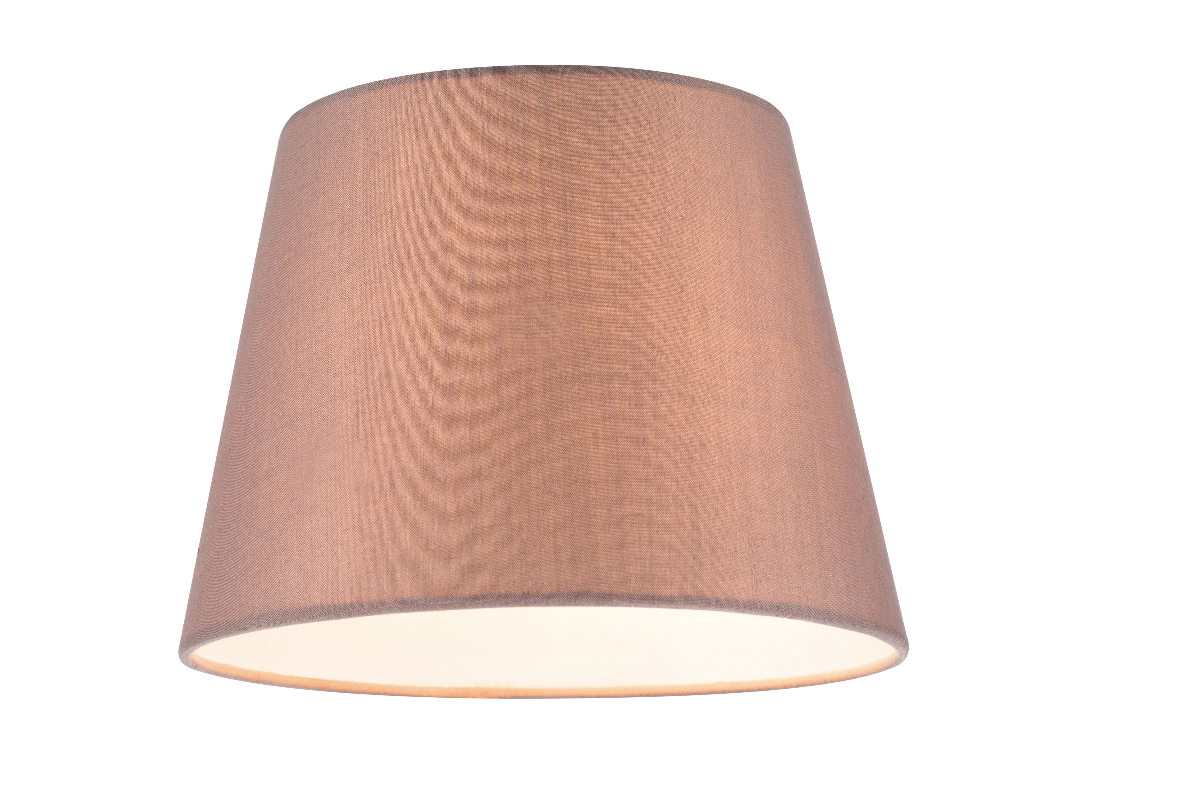 GoodHome Lokombi Taupe Fabric dyed Conical Light shade (D)20cm