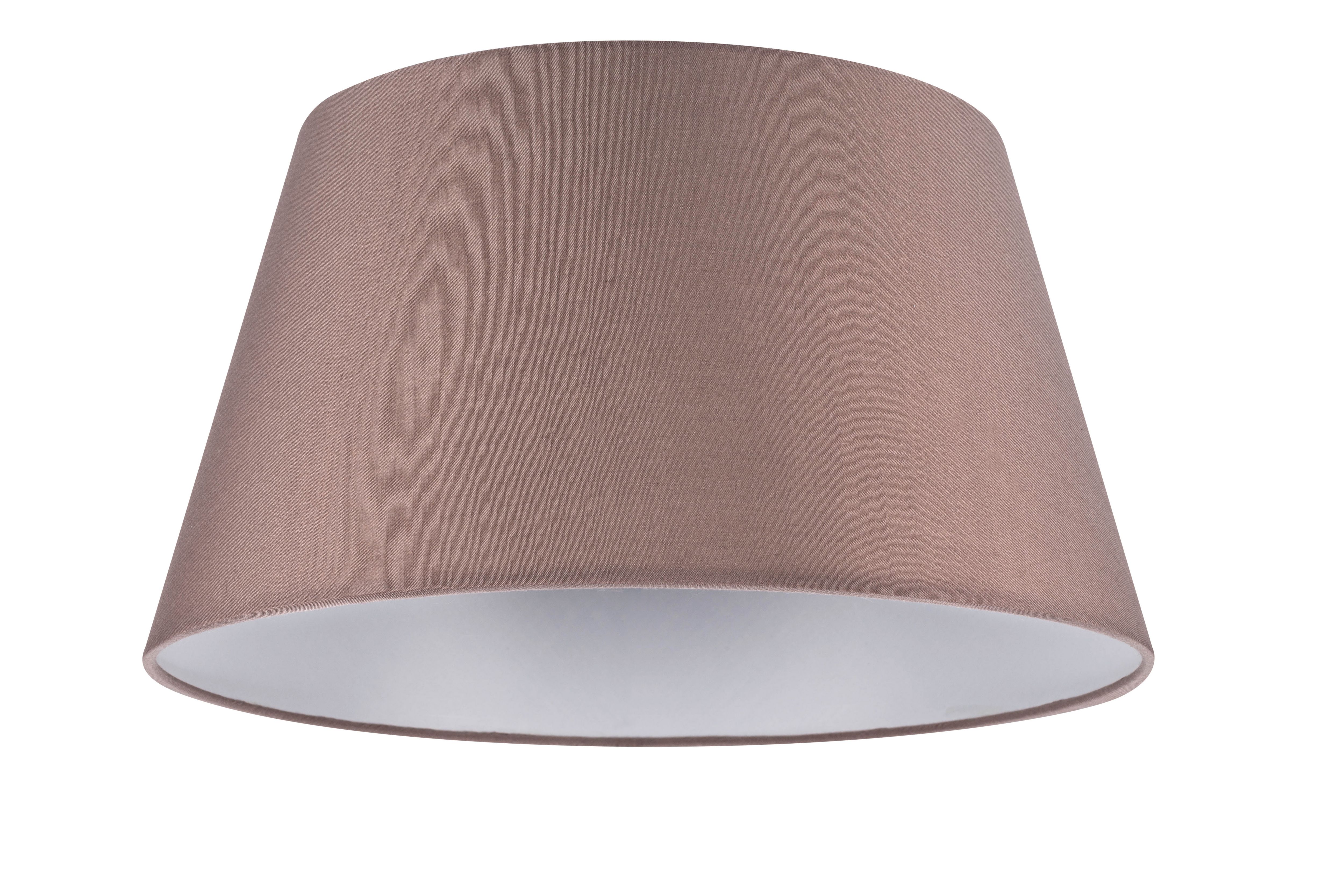 GoodHome Lokombi Taupe Fabric dyed Conical Light shade (D)35cm