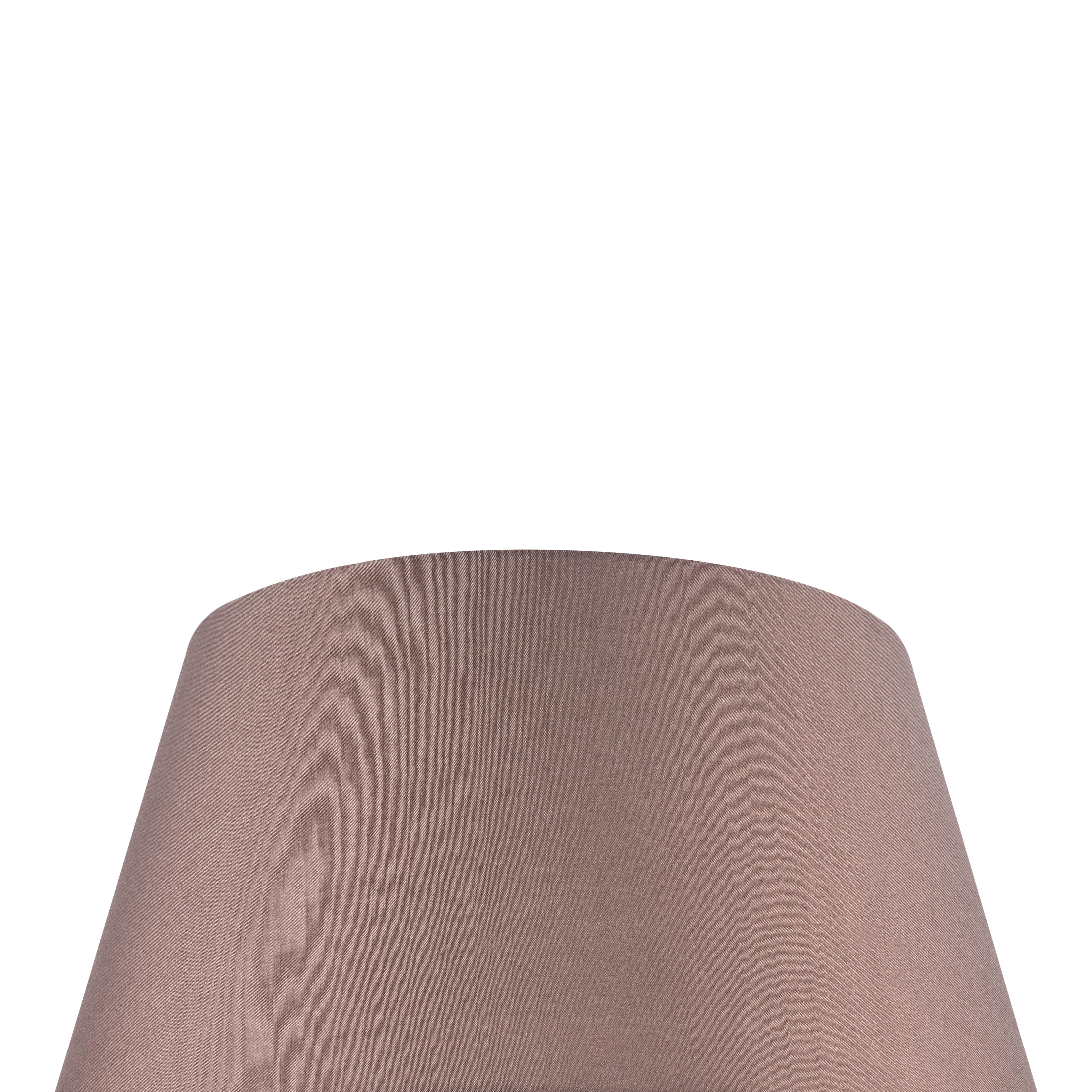 GoodHome Lokombi Taupe Fabric dyed Conical Light shade (D)35cm