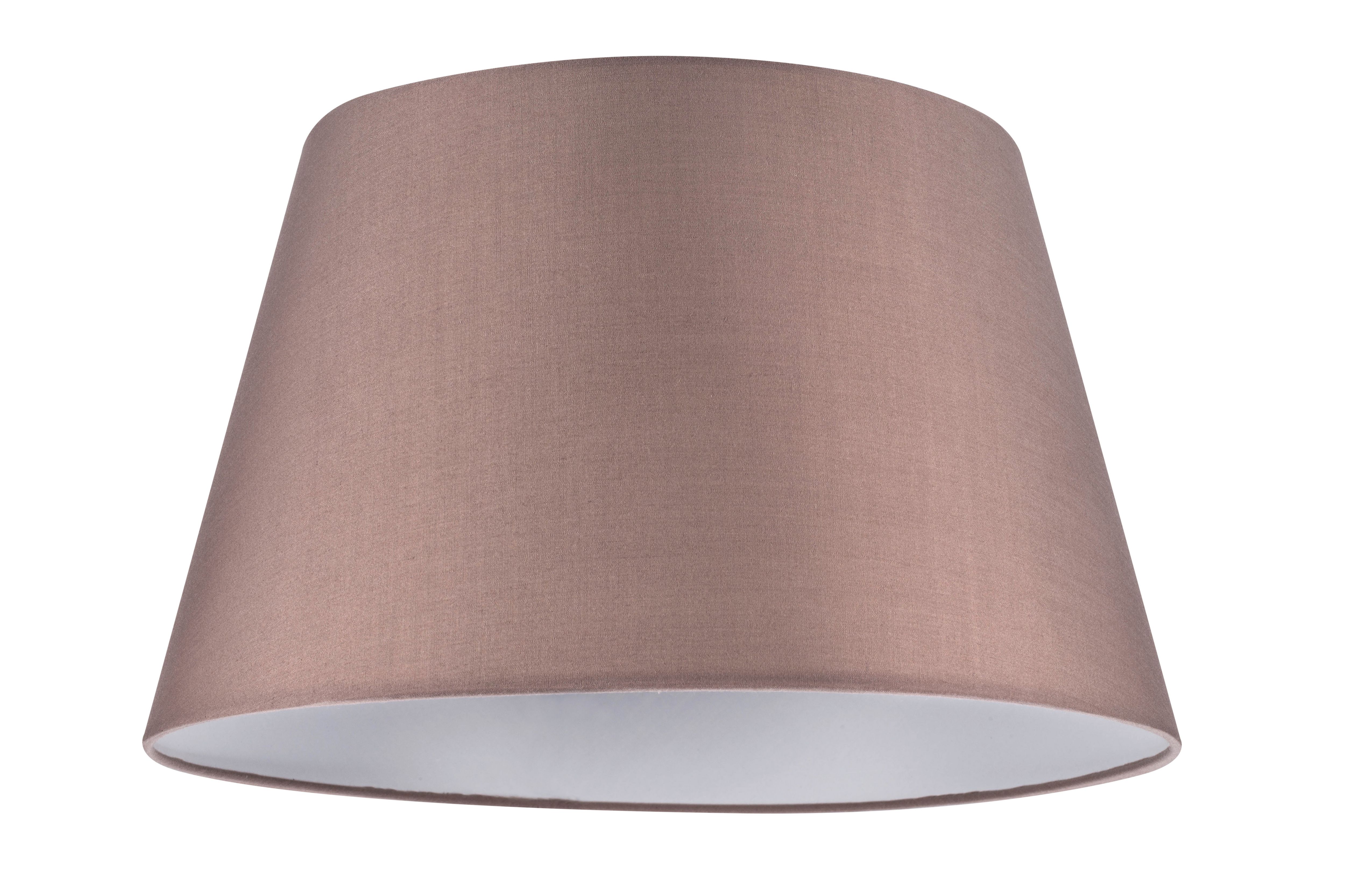 GoodHome Lokombi Taupe Fabric dyed Conical Light shade (D)40cm