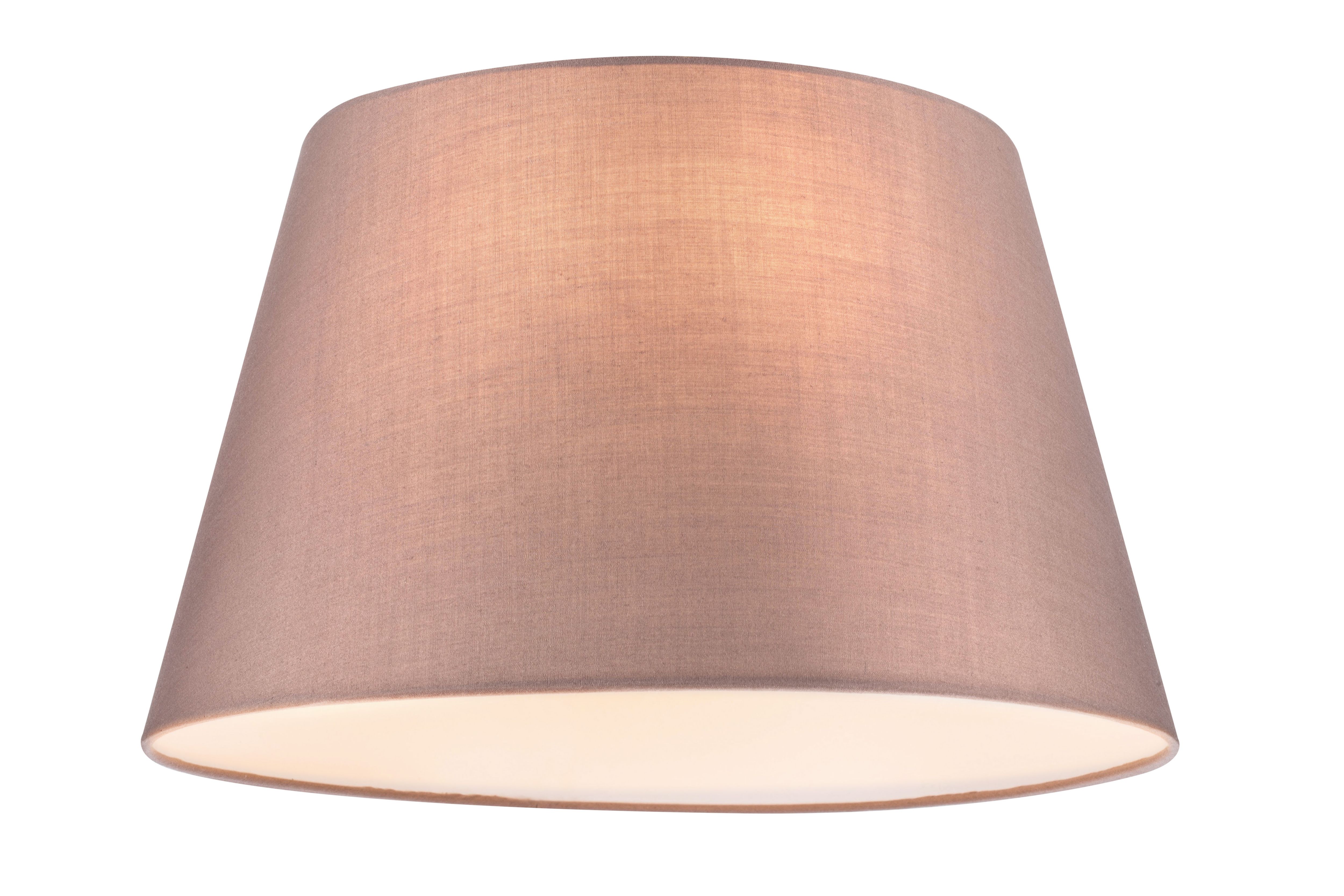 GoodHome Lokombi Taupe Fabric dyed Conical Light shade (D)40cm