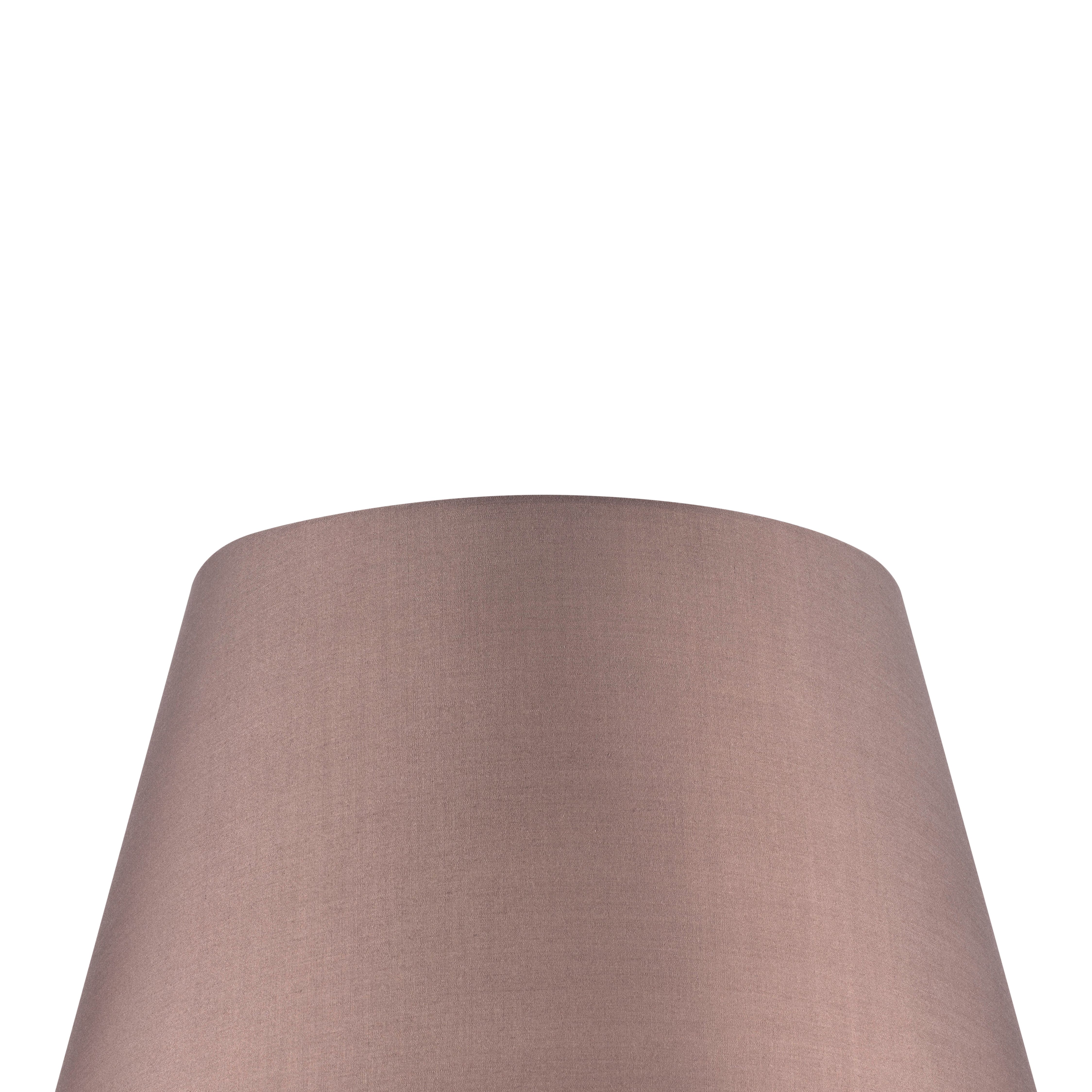 GoodHome Lokombi Taupe Fabric dyed Conical Light shade (D)40cm