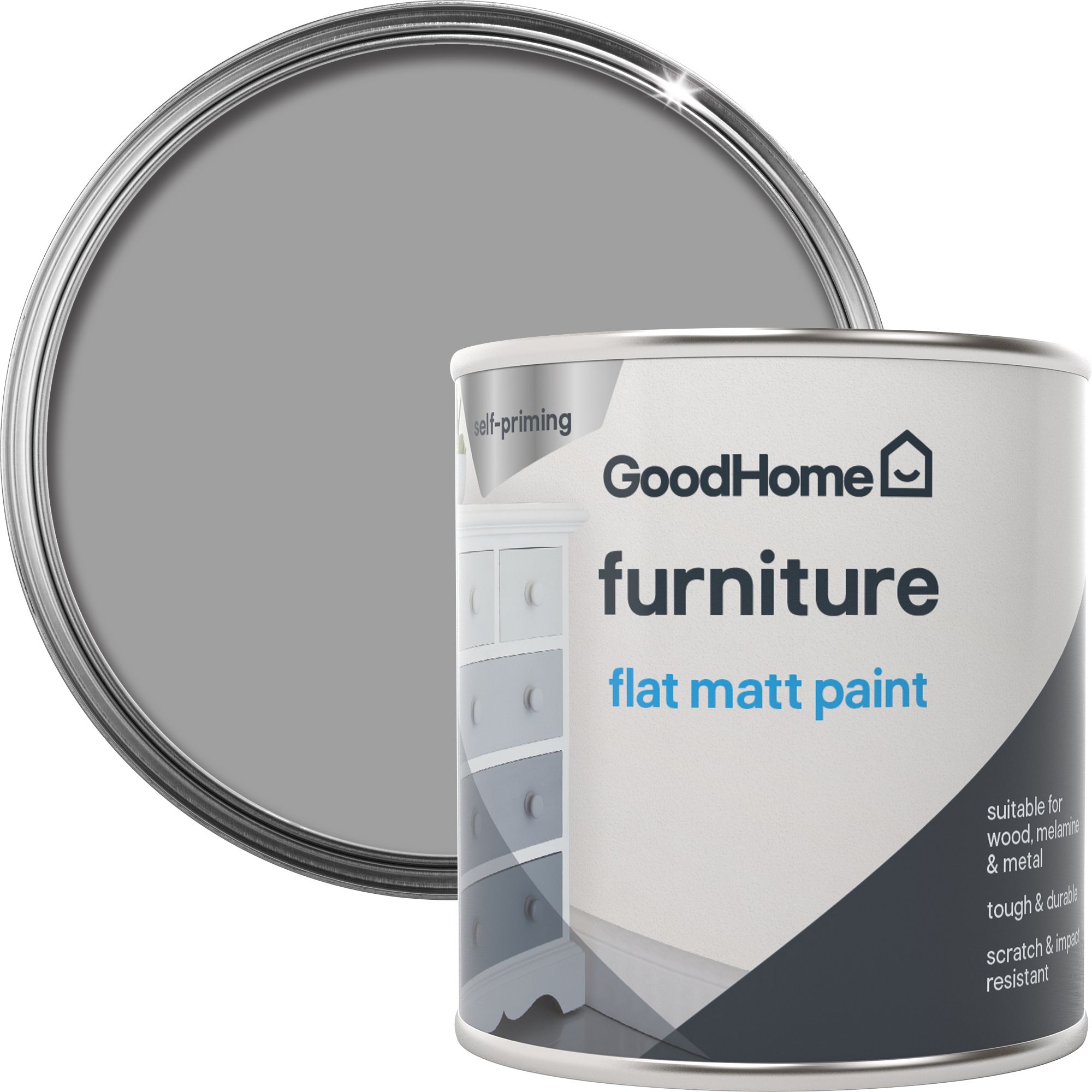 GoodHome Long island Matt Furniture paint, 125ml