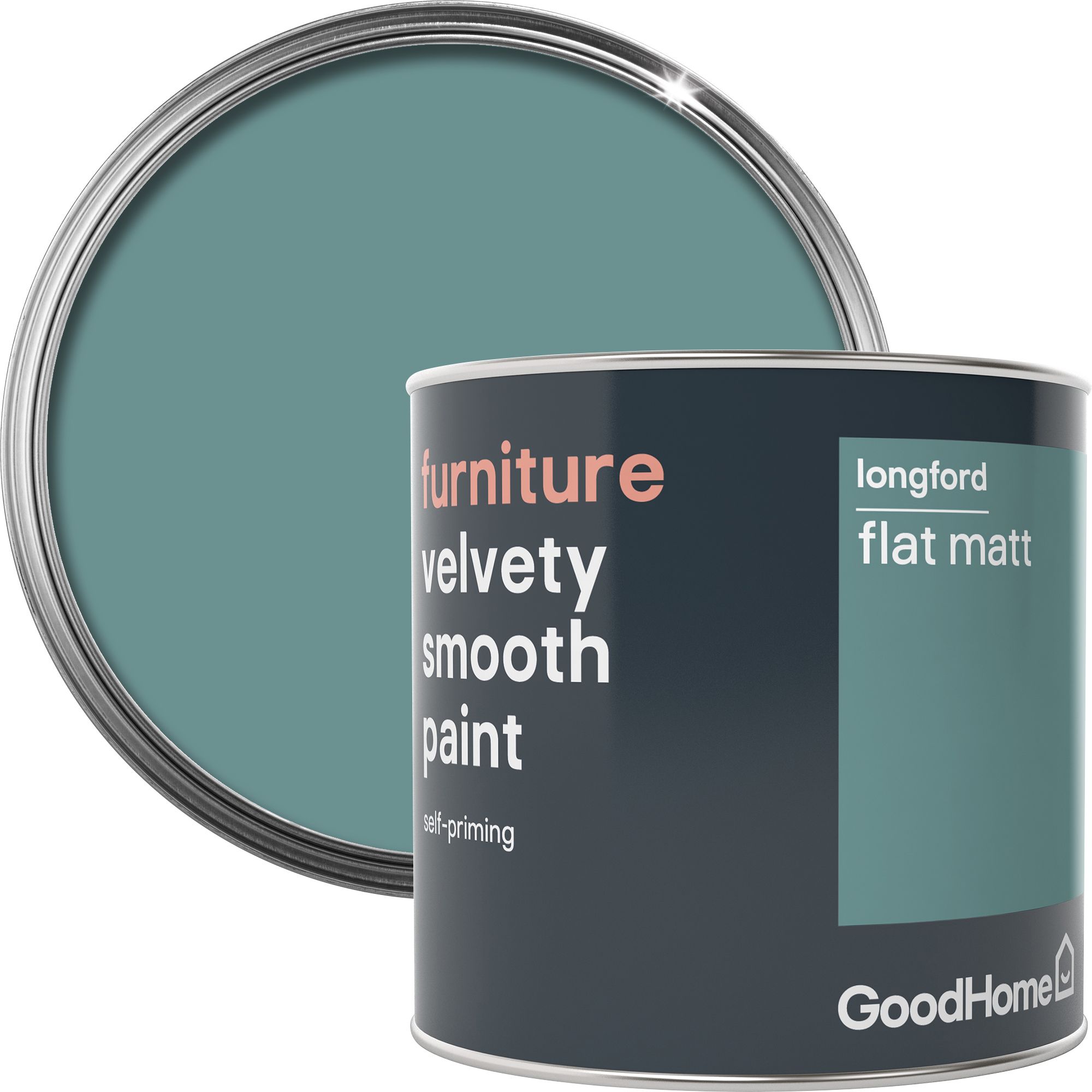 GoodHome Longford Flat Matt Furniture Paint, 500ml | DIY At B&Q