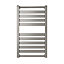 GoodHome Loreto, Grey Vertical Flat Towel radiator (W)400mm x (H)700mm