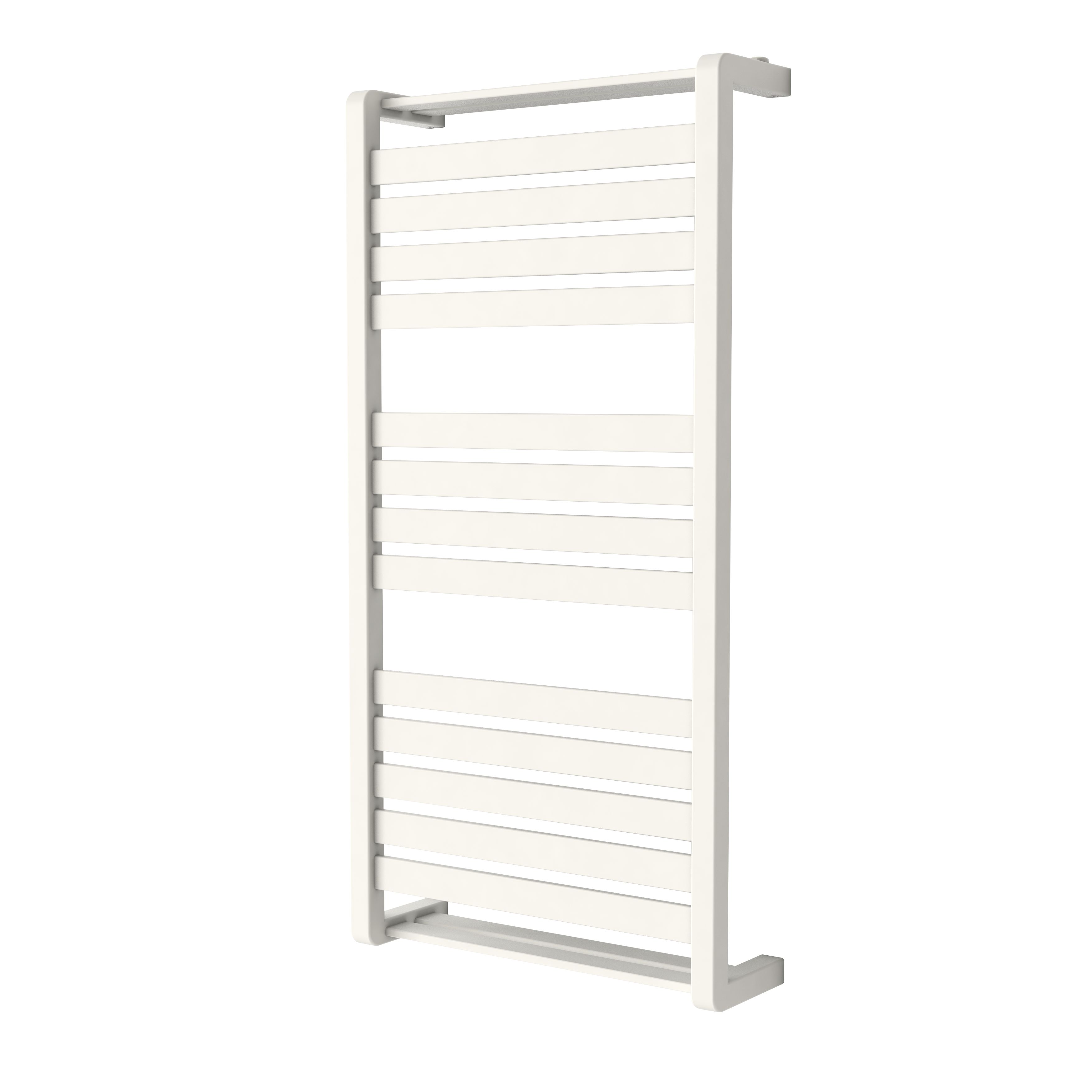 GoodHome Loreto White Flat Towel warmer W 500mm x H 1000mm DIY