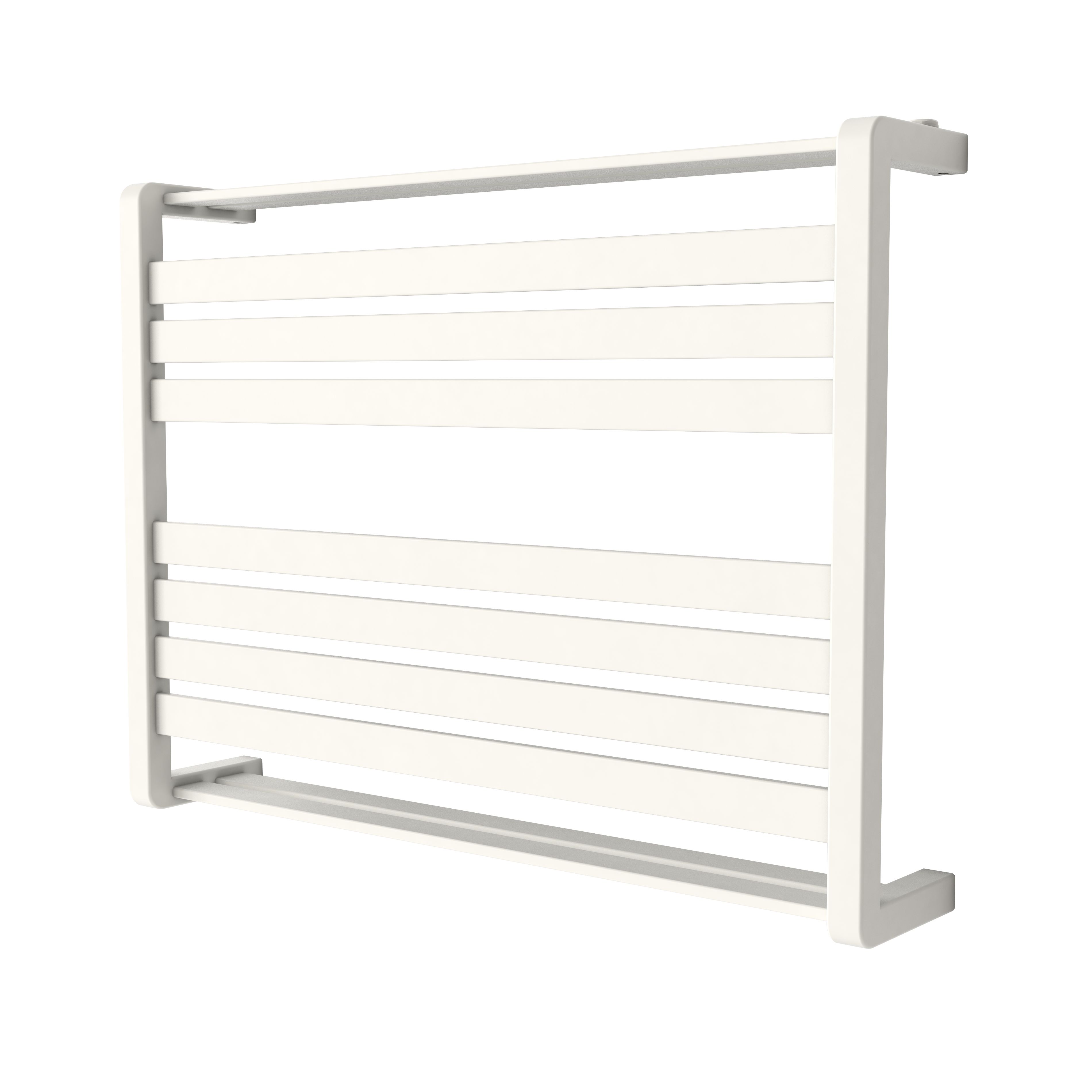 GoodHome Loreto White Flat Towel warmer (W)800mm x (H)600mm