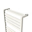 GoodHome Loreto, White Vertical Flat Towel radiator (W)400mm x (H)700mm