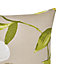 GoodHome Louga Green, grey & white Floral Indoor Cushion (L)45cm x (W)45cm