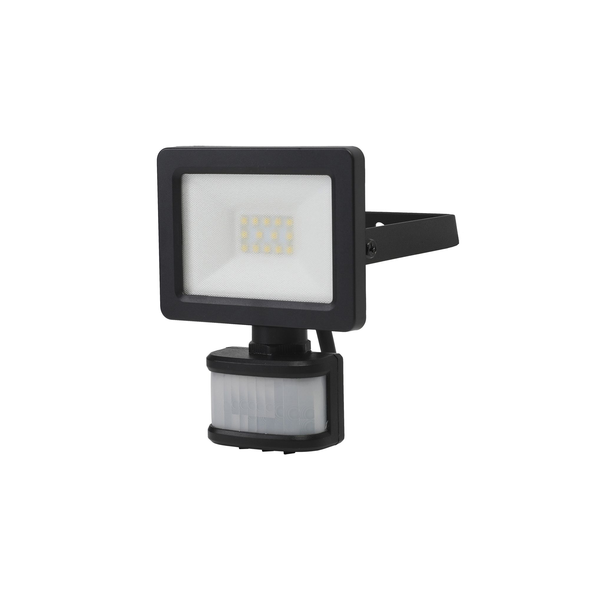 GoodHome Lucan AFD1017 IB Black Mains powered Cool white Outdoor LED PIR Floodlight 1000lm