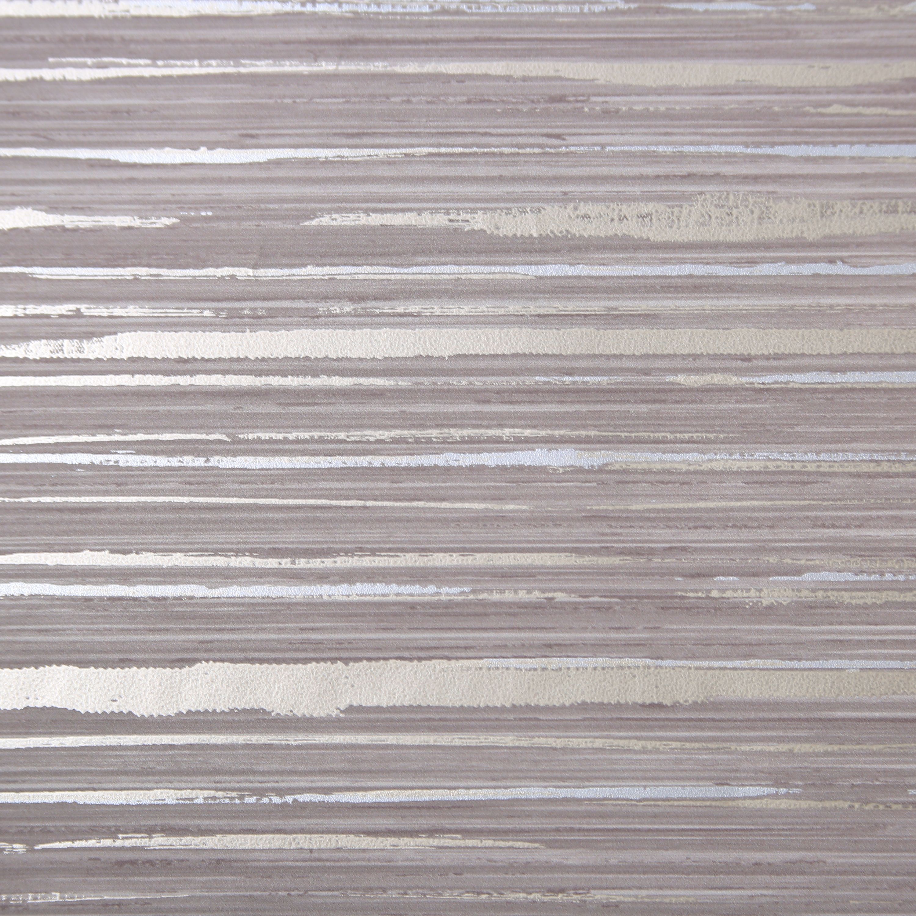 GoodHome Lucidum Grey Metallic effect Striped Smooth Wallpaper Sample