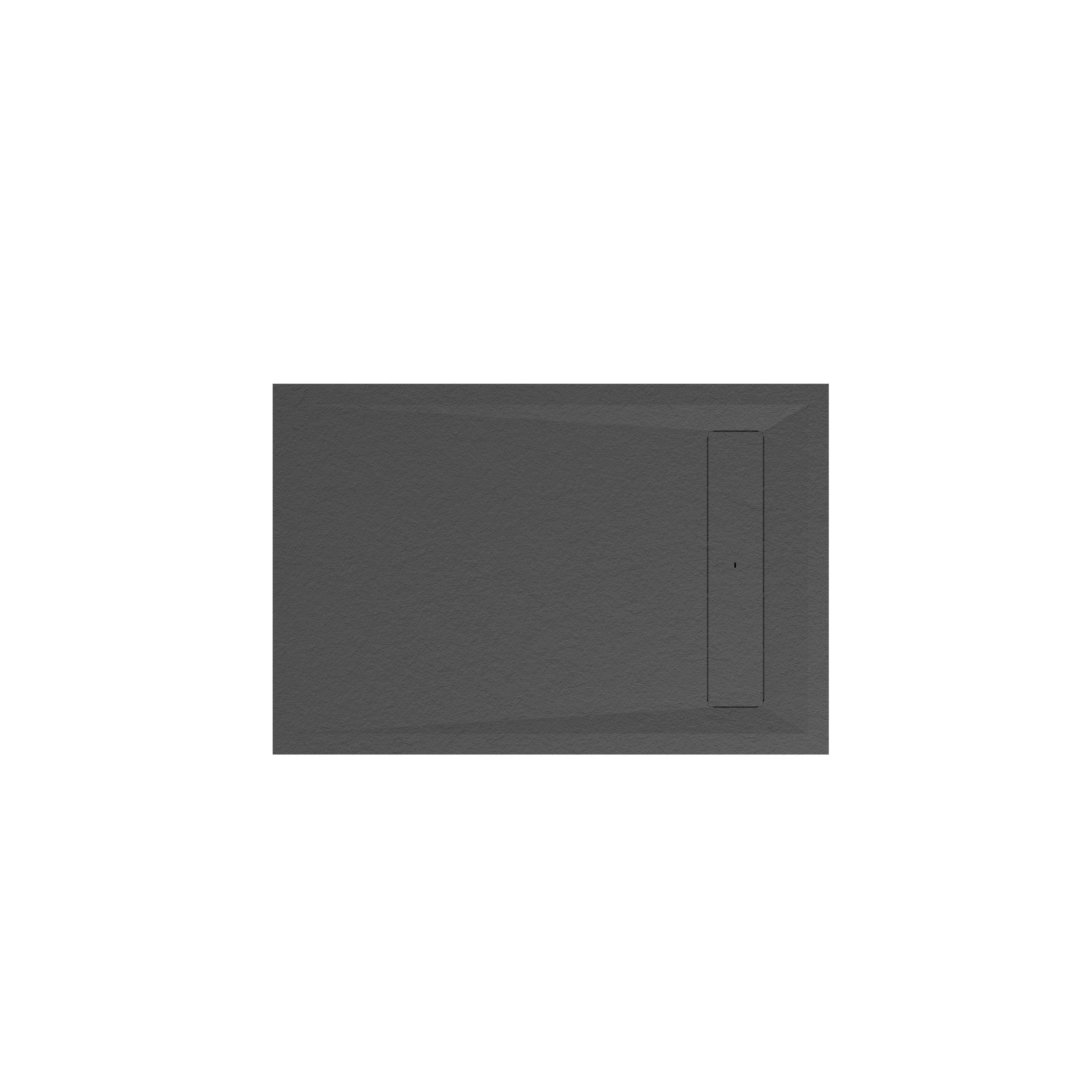 GoodHome Luiro Matt Black Rectangular Reversible drainer Shower tray (L)1200mm (W)800mm (H) 32mm