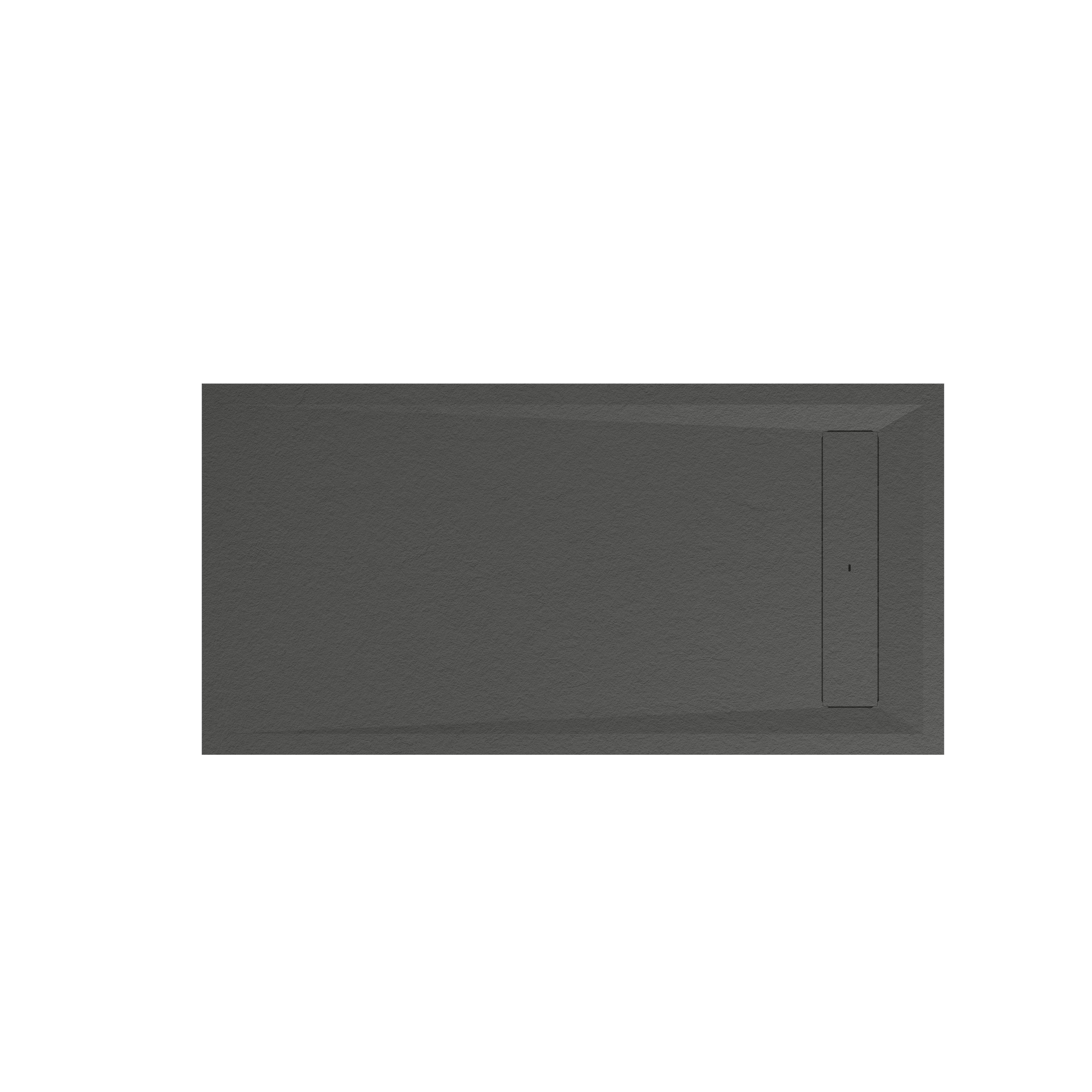 GoodHome Luiro Matt Black Rectangular Reversible drainer Shower tray (L)1600mm (W)800mm (H) 38mm